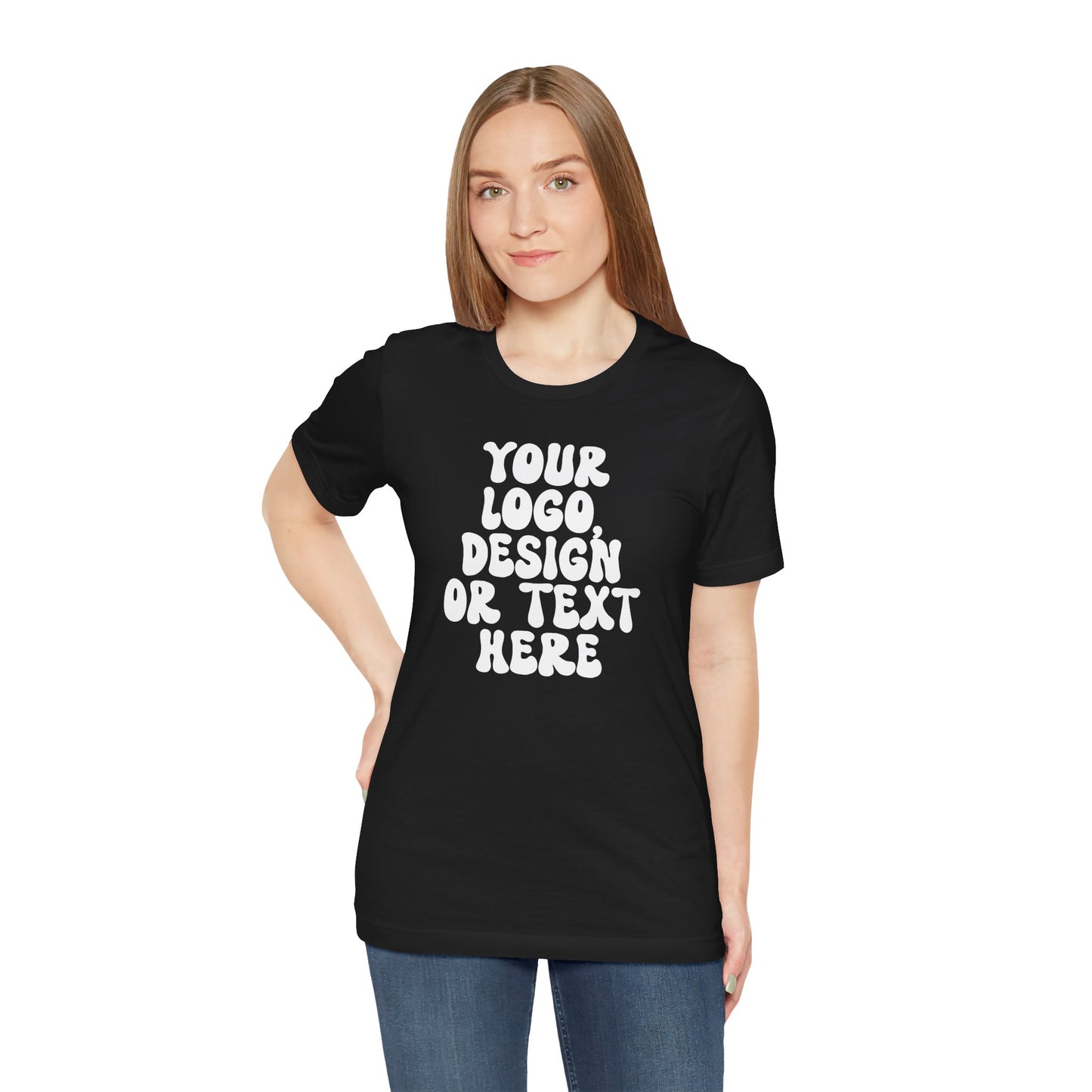 CUSTOM Text, Design or Logo - Unisex T-Shirt (Adult) SOLID COLORS