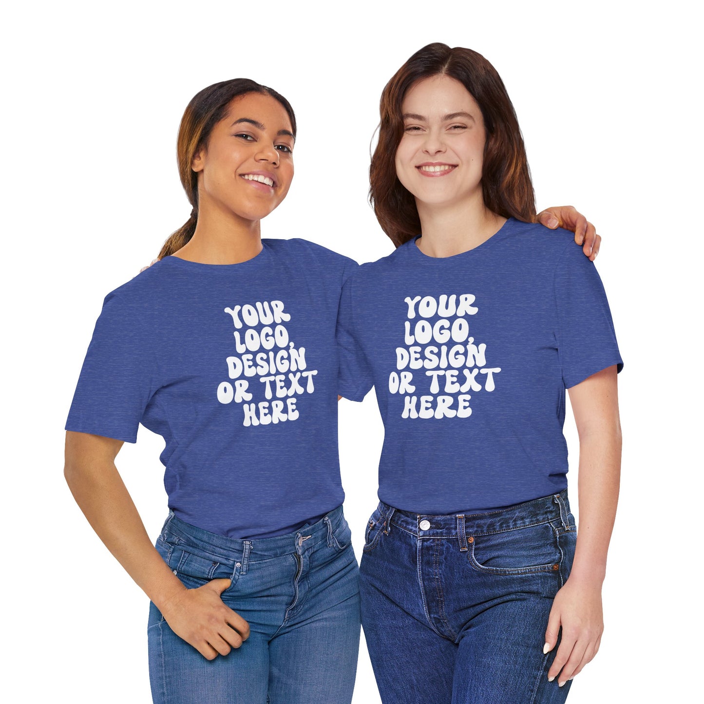 CUSTOM Text, Design or Logo - Unisex T-Shirt (Adult) HEATHER COLORS