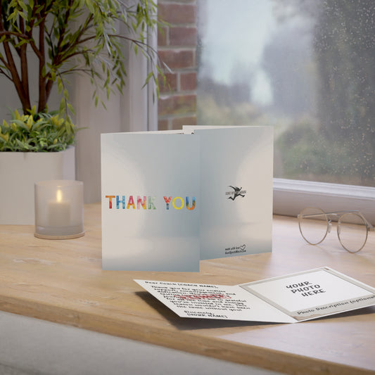 Custom Thank You Greeting Card – Personalized with Photo & Text – Perfect for Coaches