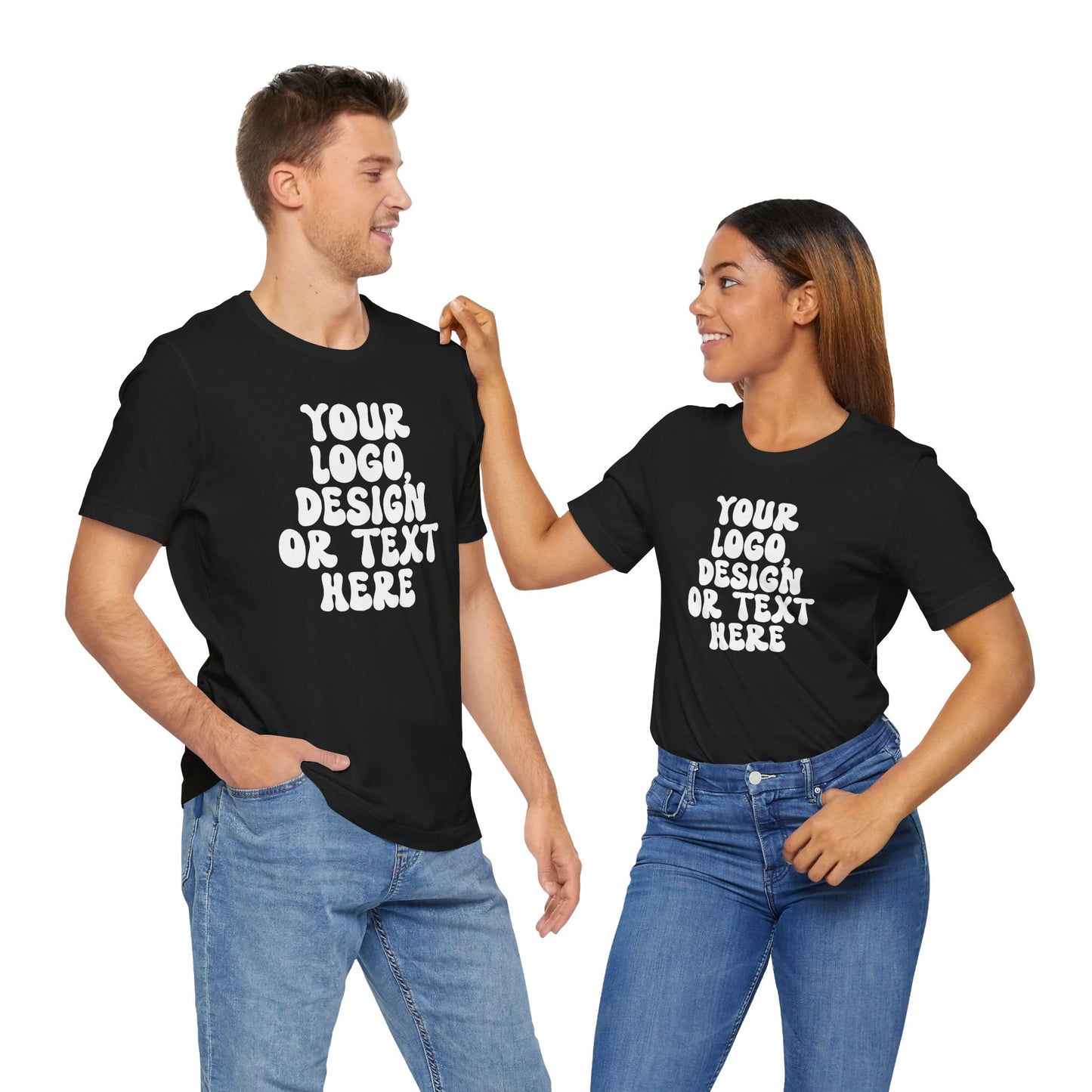 CUSTOM Text, Design or Logo - Unisex T-Shirt (Adult) SOLID COLORS