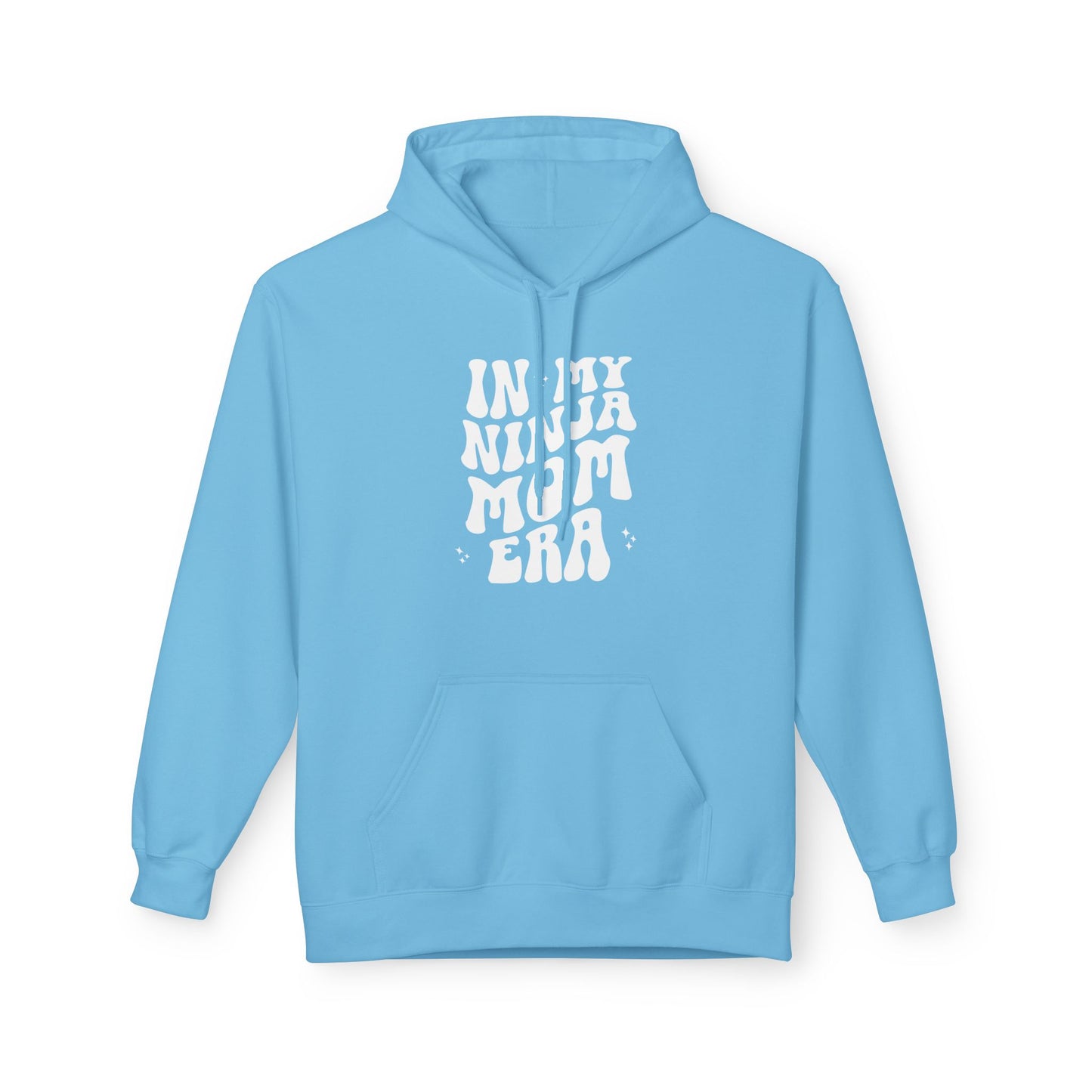 In My Ninja Mom Era Hoodie, Retro Wavy Font, Multiple Hoodie & Text Color Options, Ninja Warrior Mom Sweatshirt