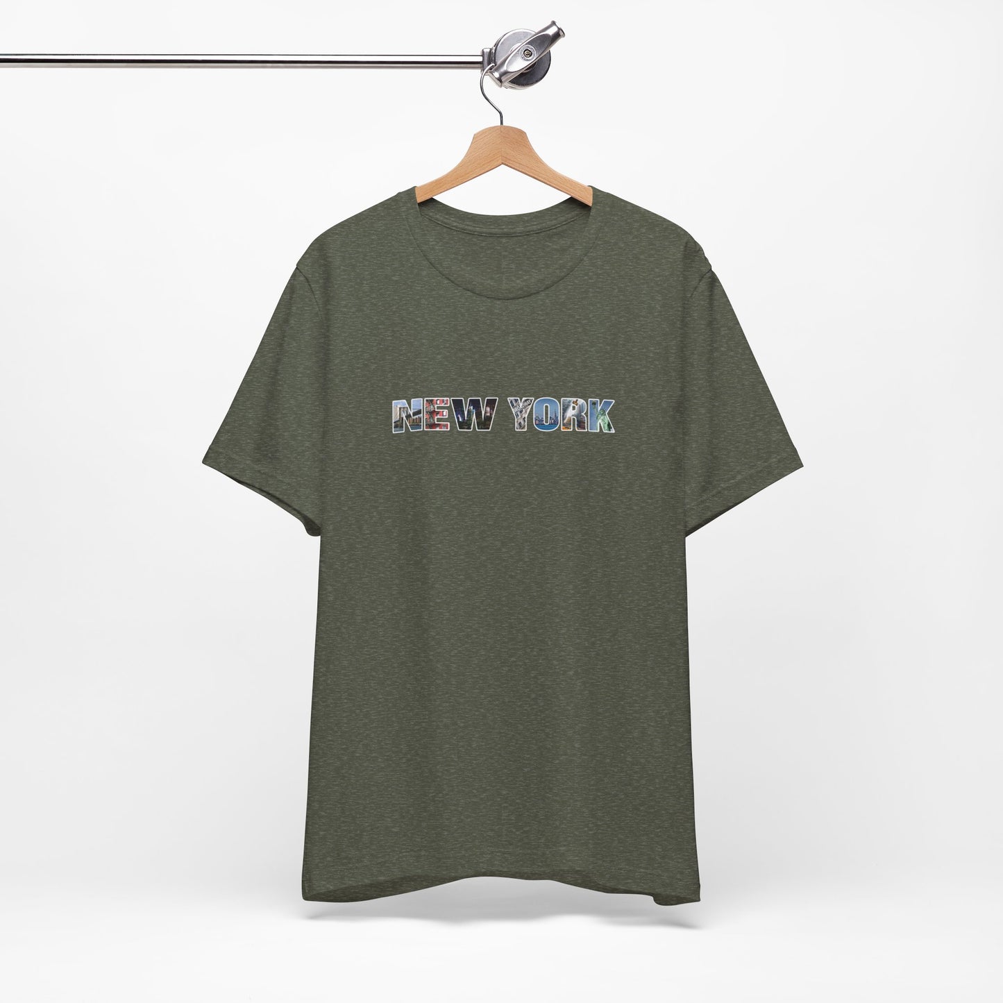 New York City Collage Shirt – Unisex T-Shirt with “NEW YORK” Photo Letter Design