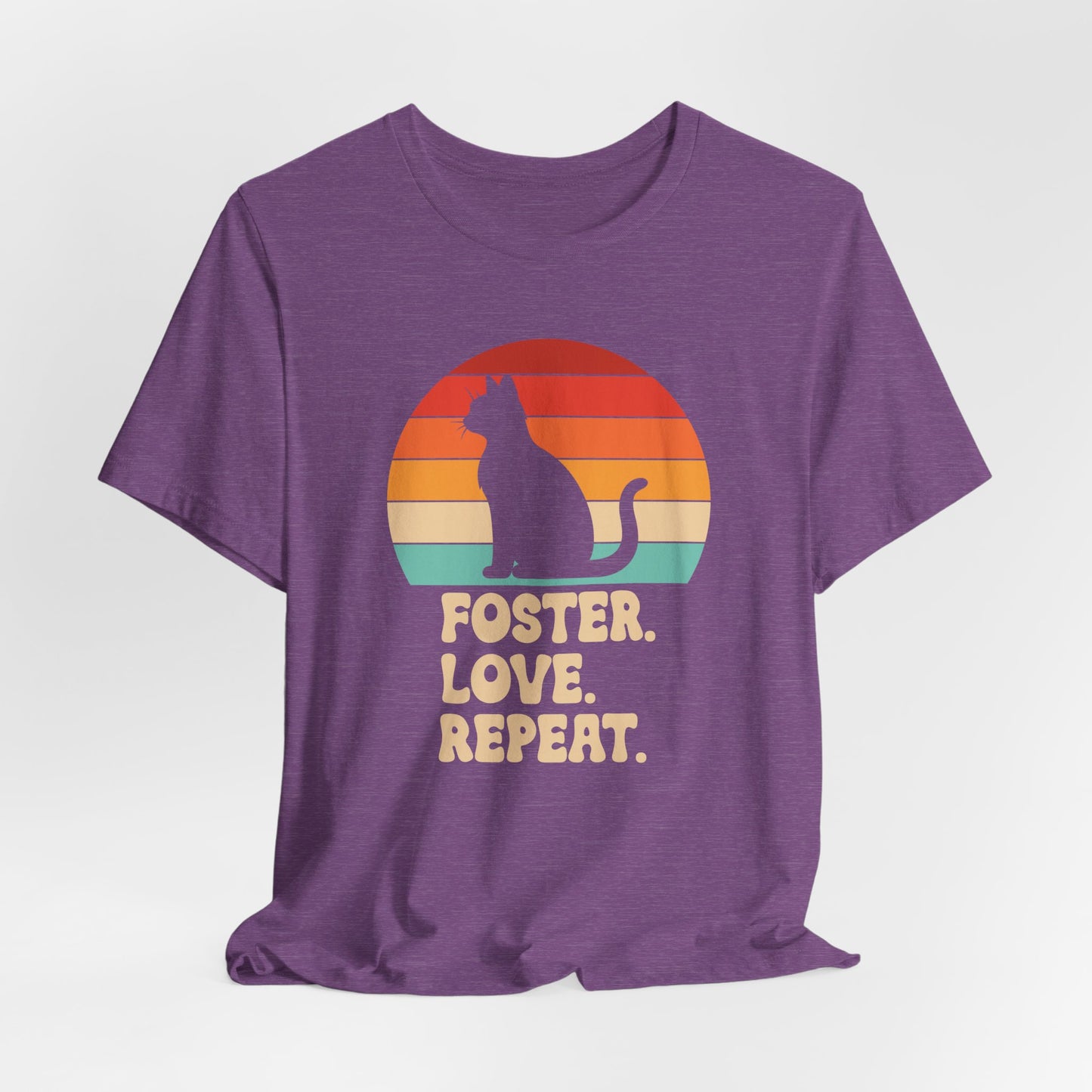 Retro Sunset Animal Rescue T-Shirt – Cat, Dog & Paw Print Designs