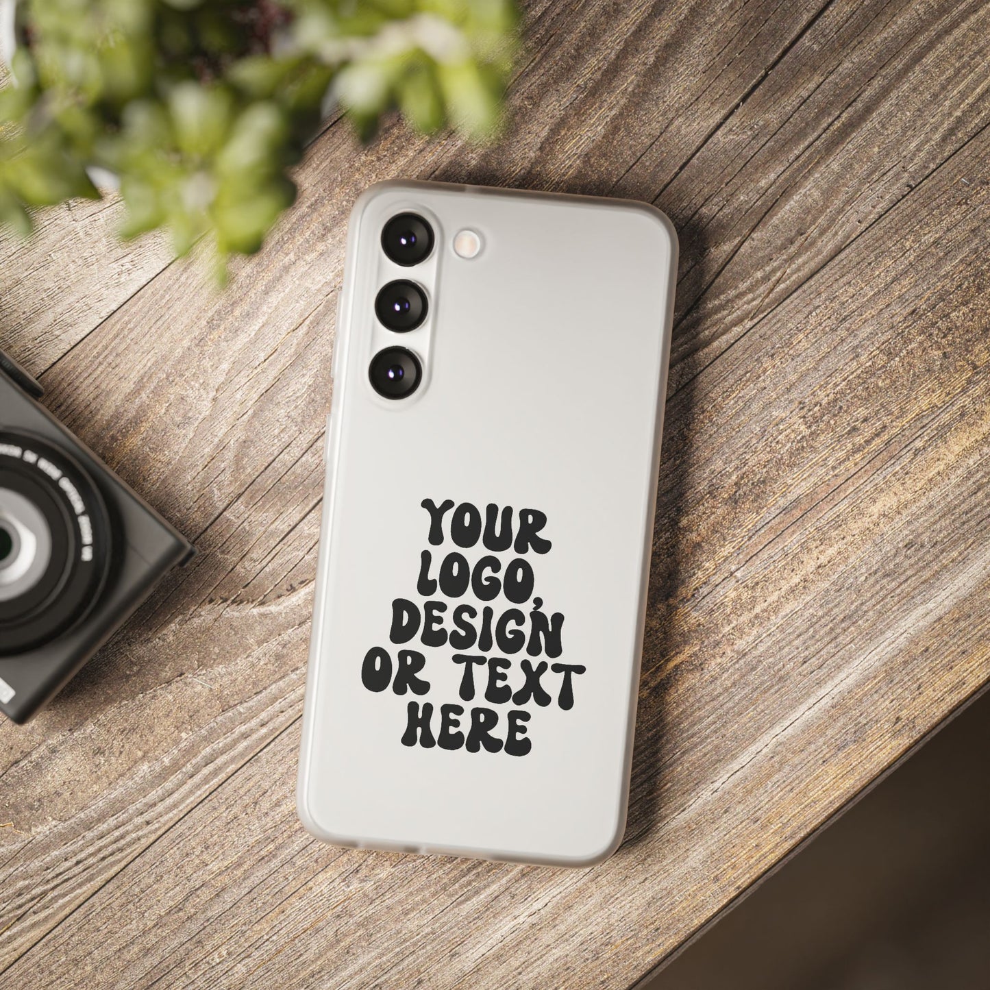 CUSTOM Text, Design or Logo - Flexi Phone Case