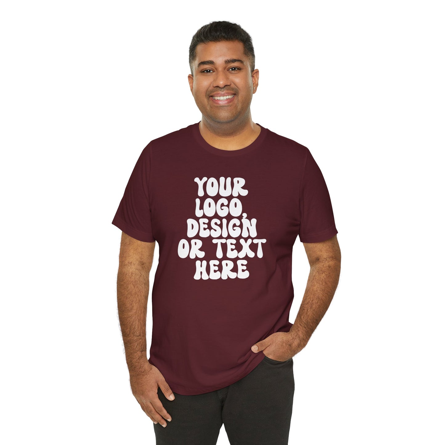 CUSTOM Text, Design or Logo - Unisex T-Shirt (Adult) SOLID COLORS