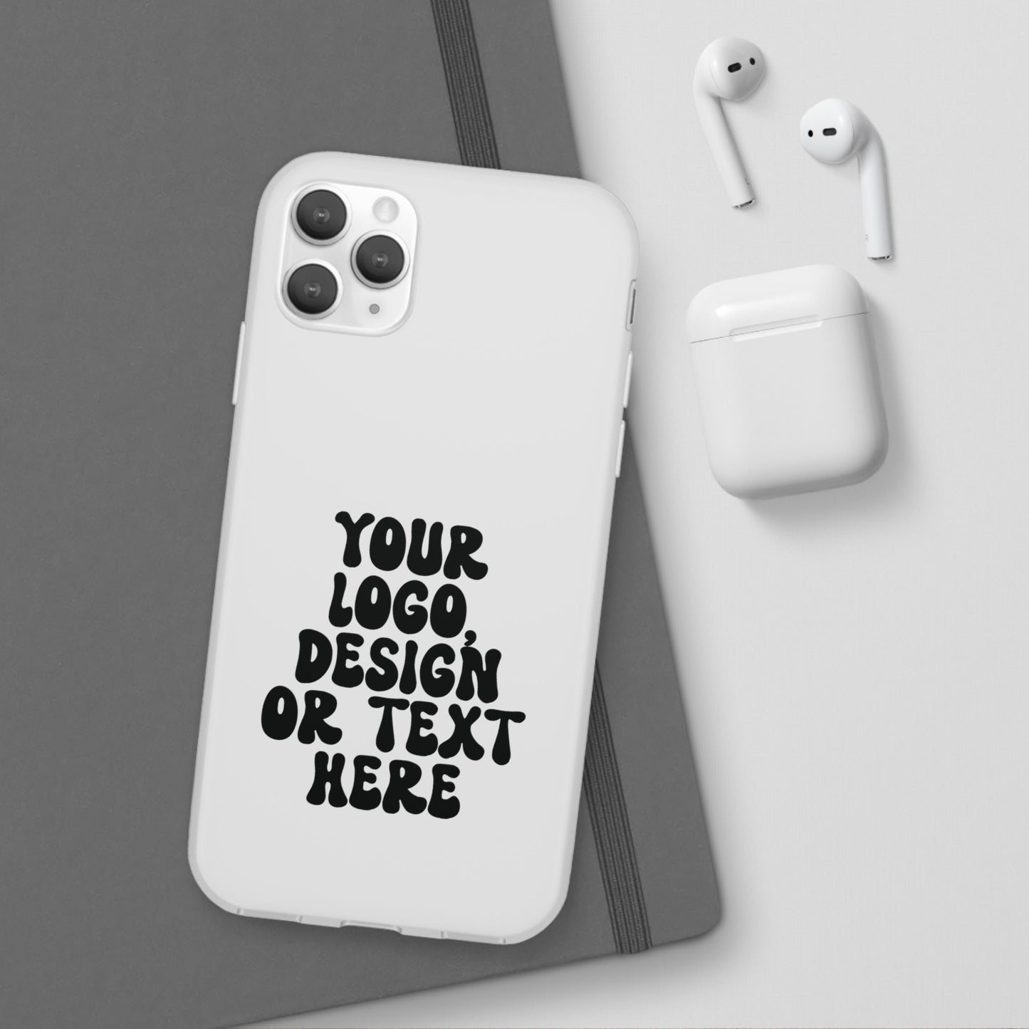 CUSTOM Text, Design or Logo - Flexi Phone Case