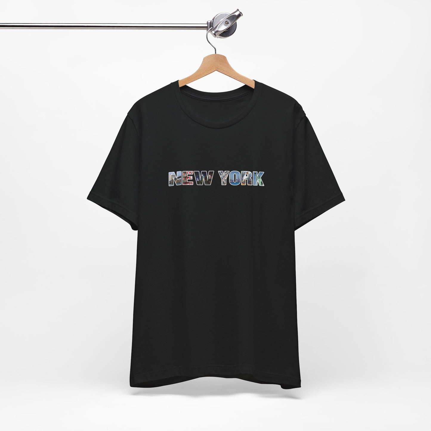 New York City Collage Shirt – Unisex T-Shirt with “NEW YORK” Photo Letter Design
