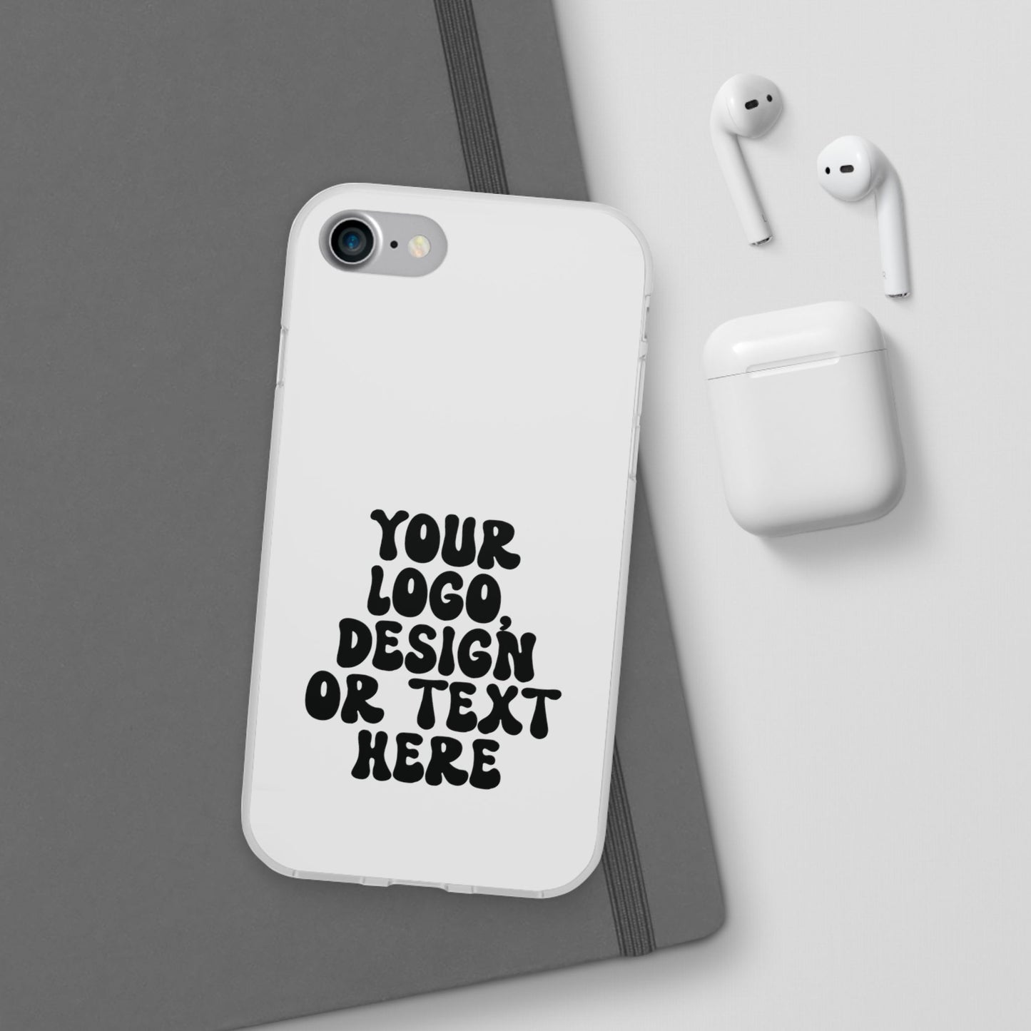 CUSTOM Text, Design or Logo - Flexi Phone Case
