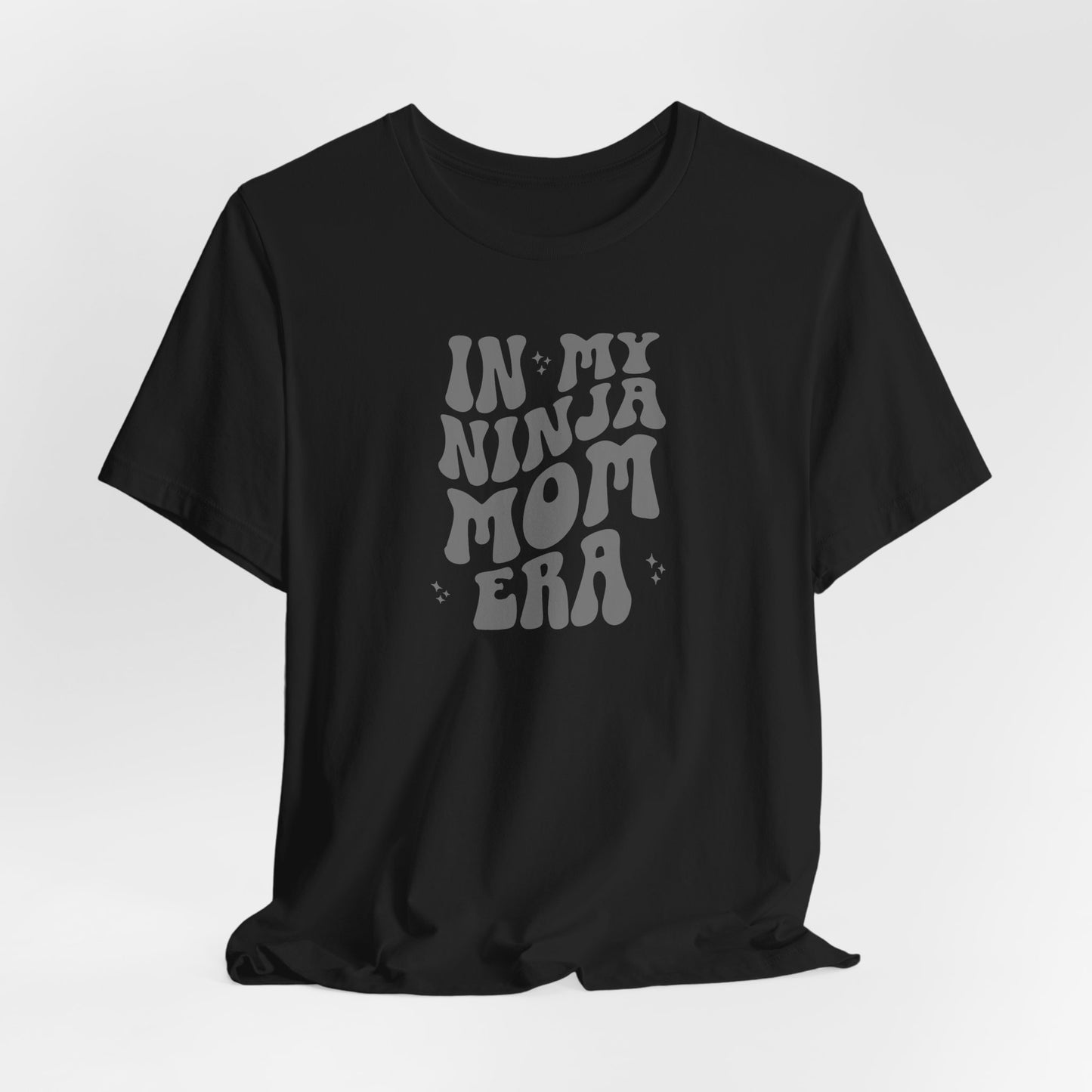 In My Ninja Mom Era T-Shirt, Retro Wavy Font Tee, Multiple Shirt & Text Color Options, Ninja Warrior Mom Shirt
