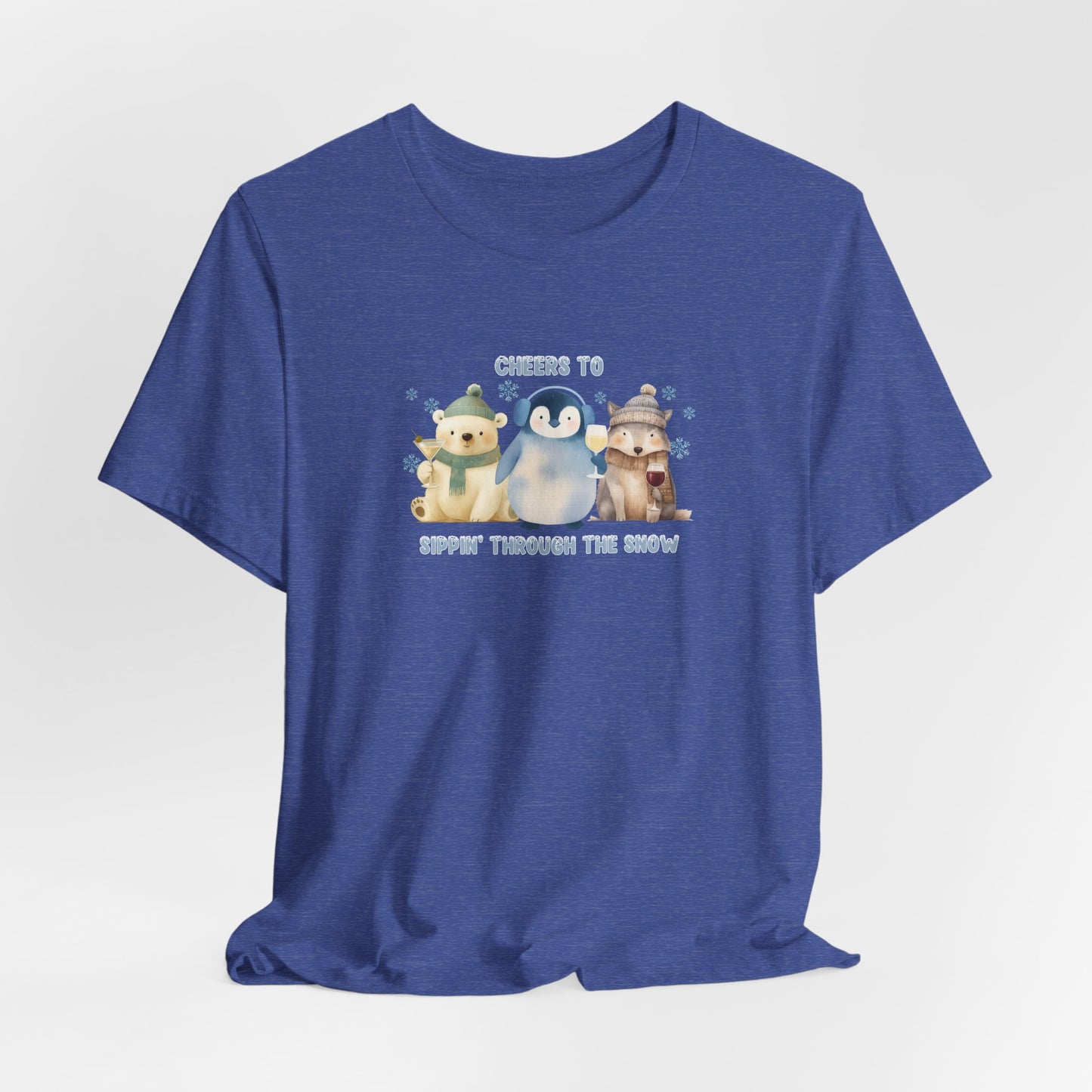 Cheers to Sippin’ Through the Snow | Holiday Snow Animals Shirt