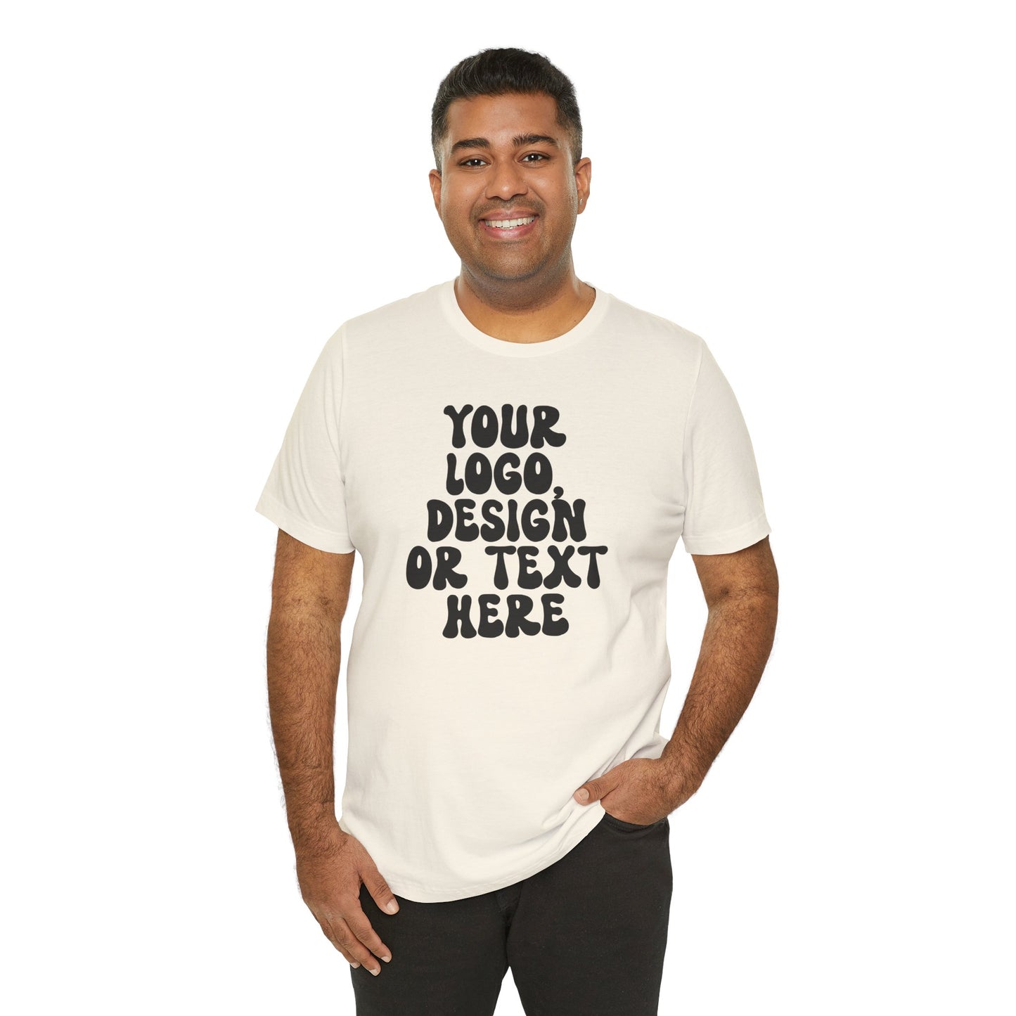 CUSTOM Text, Design or Logo - Unisex T-Shirt (Adult) SOLID COLORS