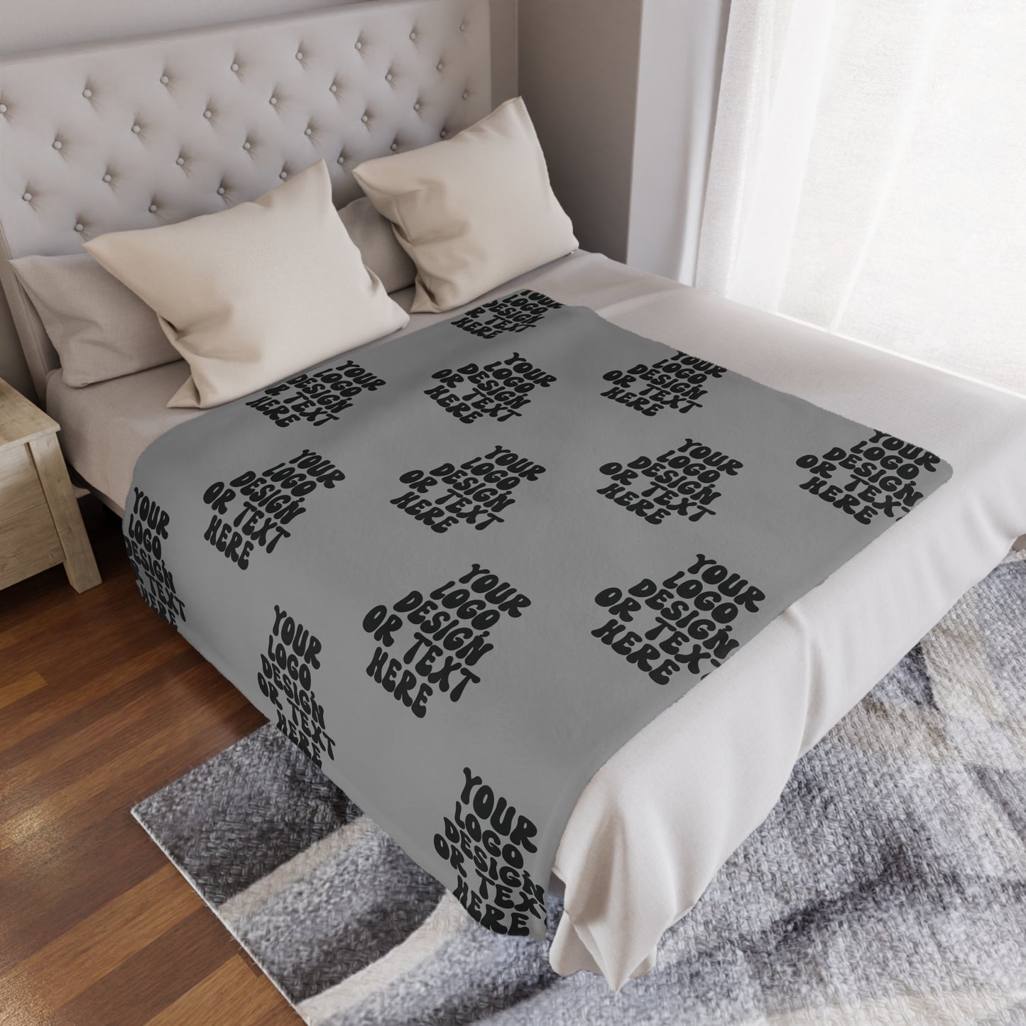 Custom Microfiber Fleece Blanket – Personalized with Pattern, Text, Logo or Design – Ultra Soft & Cozy Throw