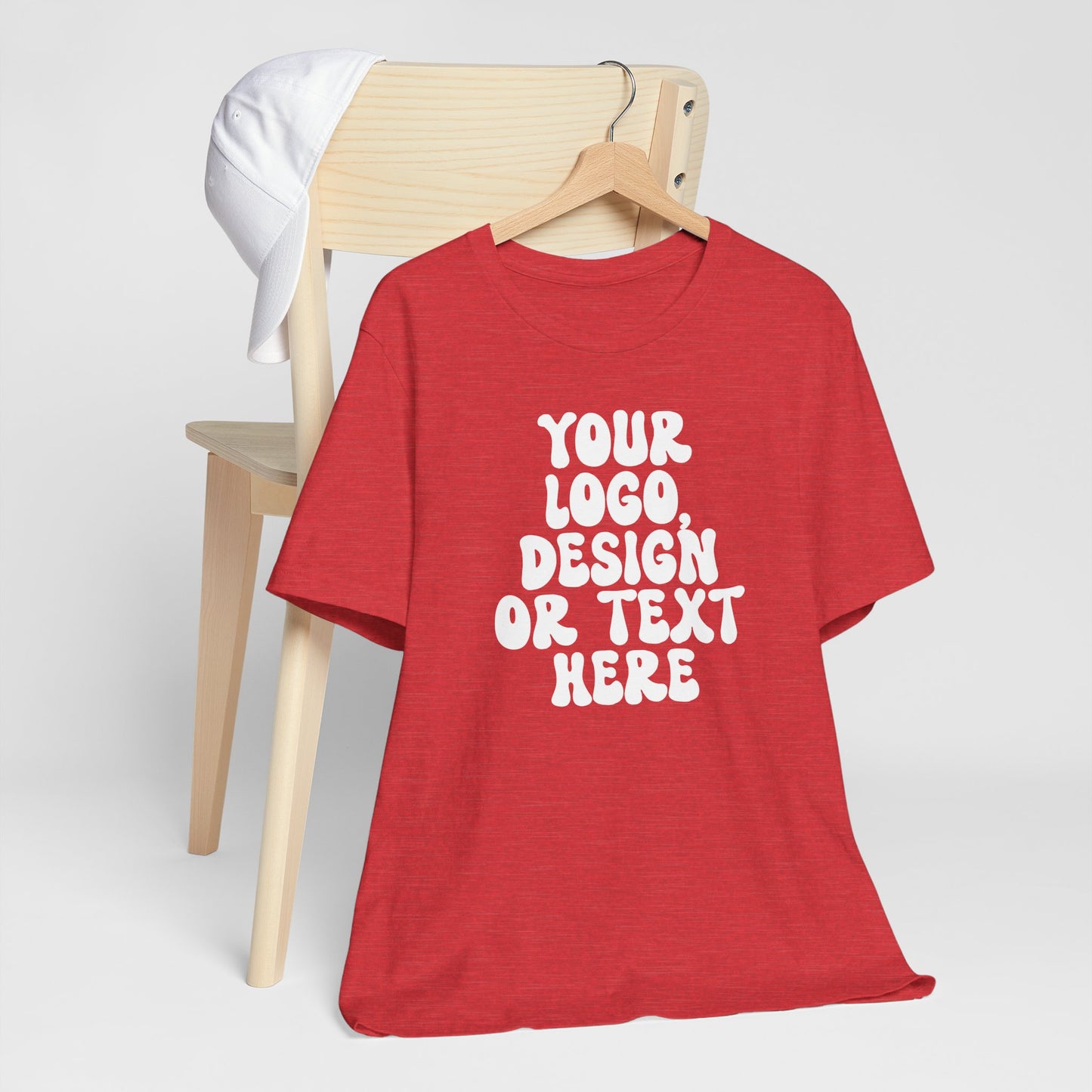 CUSTOM Text, Design or Logo - Unisex T-Shirt (Adult) HEATHER COLORS