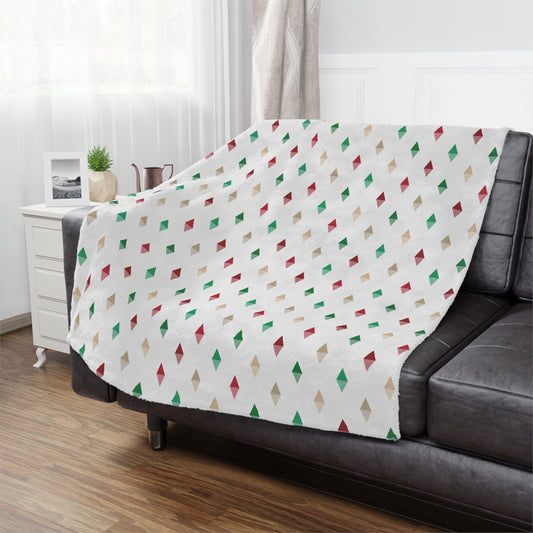 Christmas Diamonds Microfiber Fleece Blanket - Ultra Soft & Cozy Throw