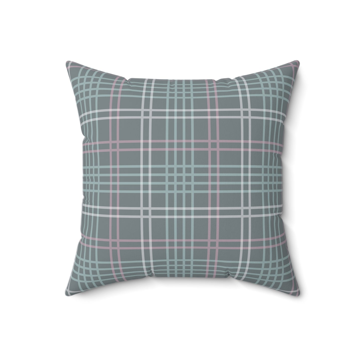 Gray Plaid Throw Pillow or Pillowcase