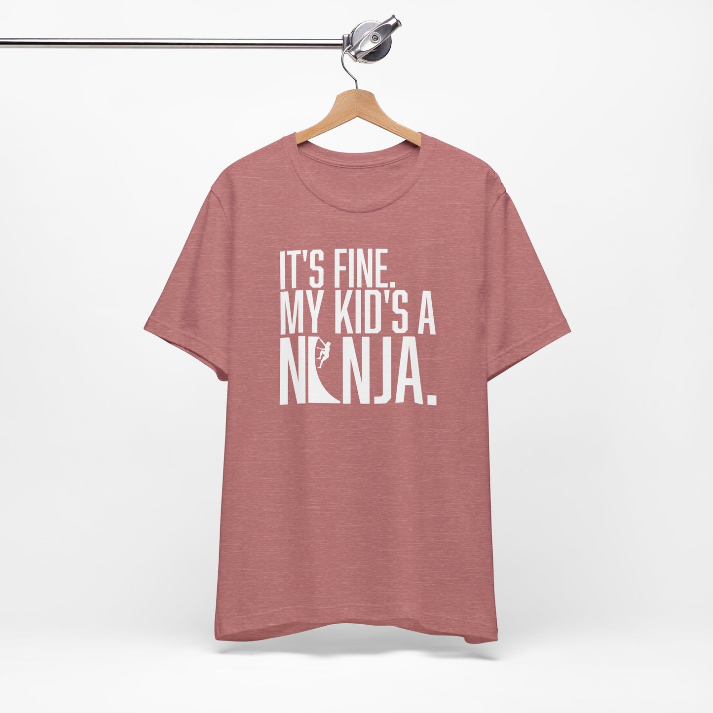 Custom Ninja Mom or Dad T-Shirt – “It’s Fine, My Kid’s a Ninja” Funny Custom Shirt
