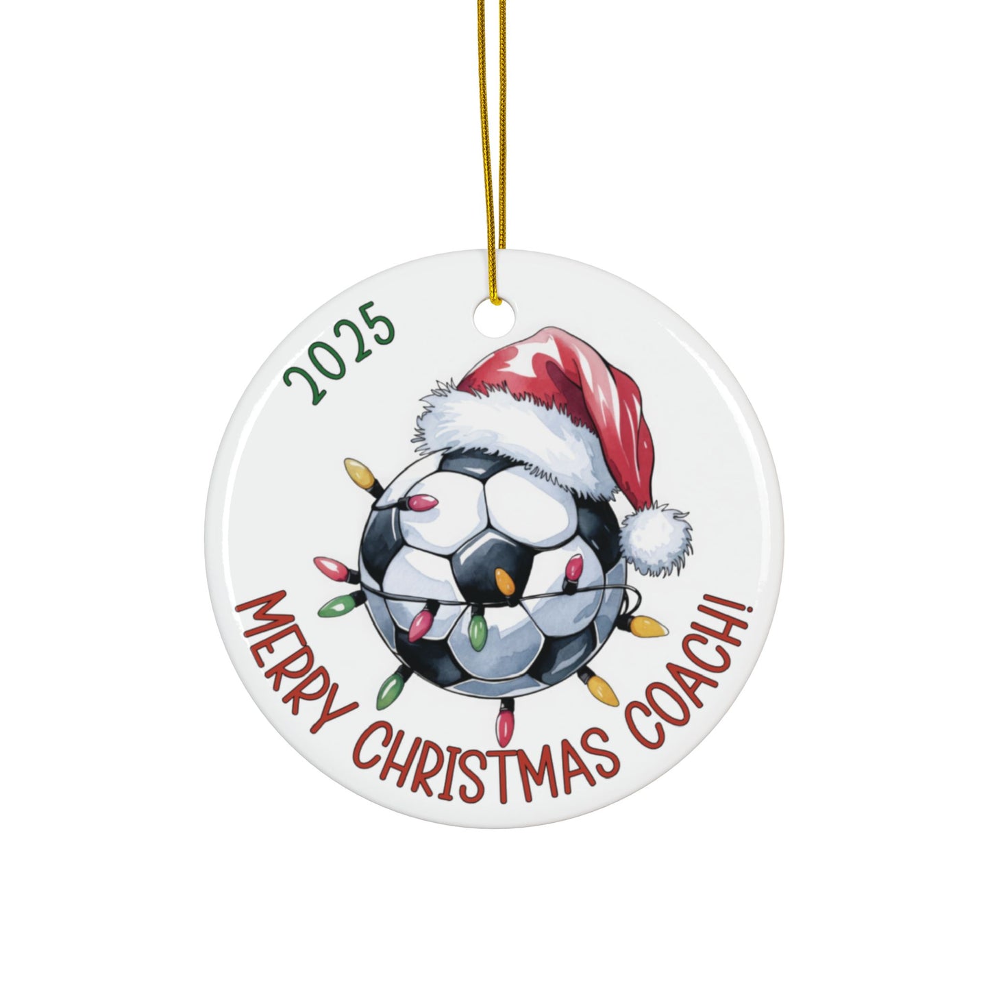 Soccer Coach Ceramic Christmas Ornament – Team Gift Keepsake