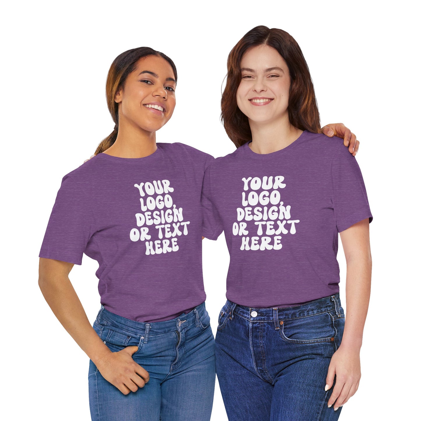 CUSTOM Text, Design or Logo - Unisex T-Shirt (Adult) HEATHER COLORS
