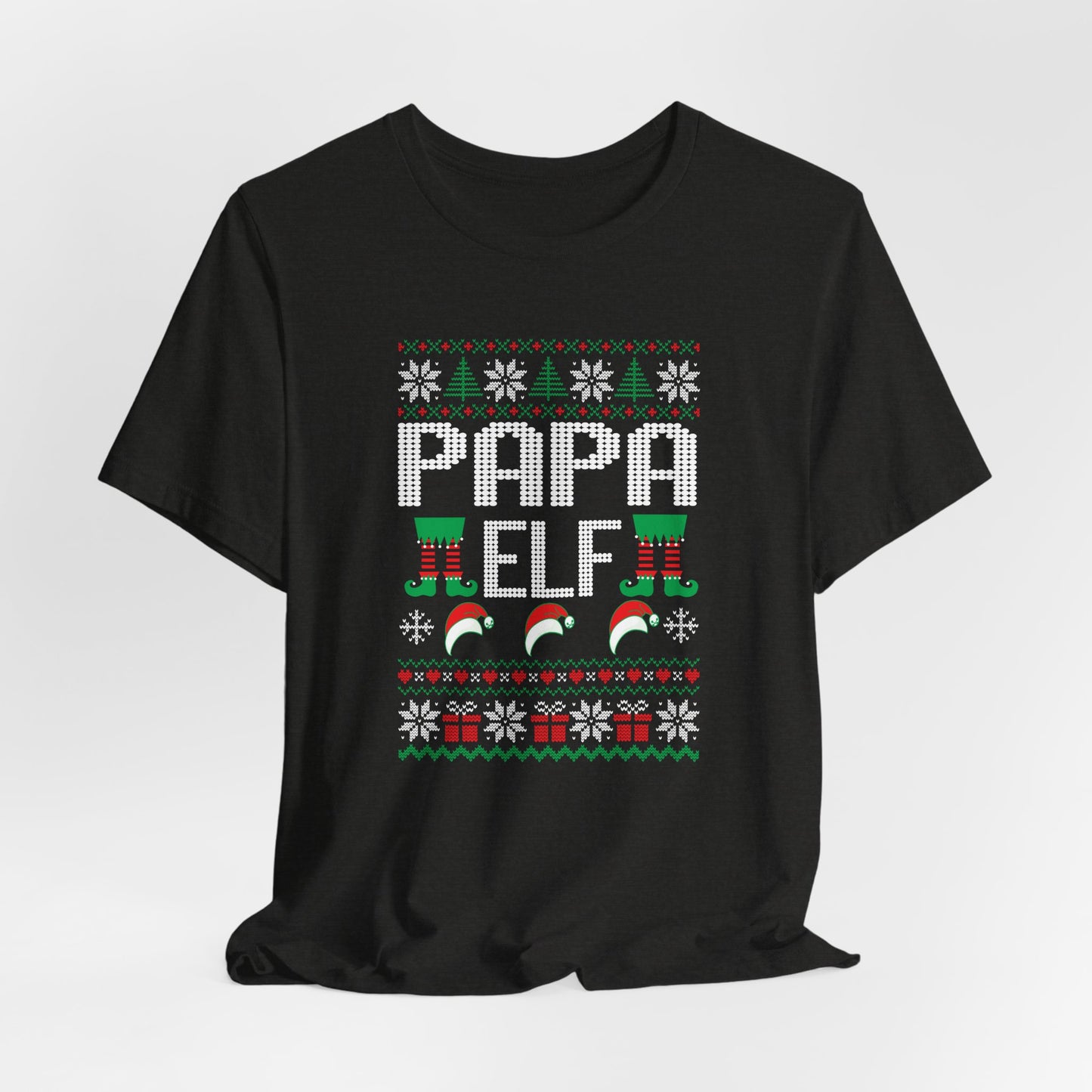Papa Elf T-Shirt – Ugly Christmas Sweater Style