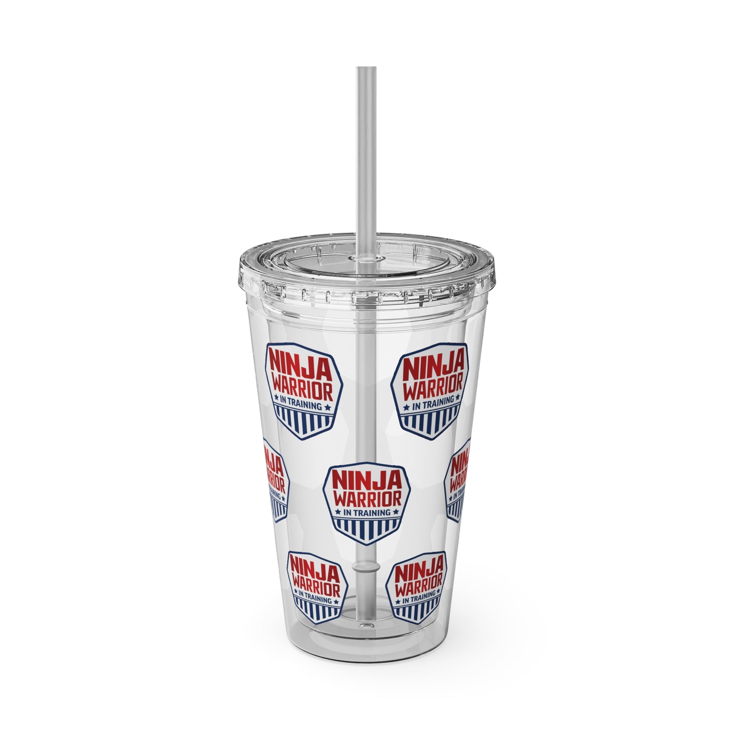 Ninja Warrior Birthday, 16oz Sunsplash Tumbler with Straw