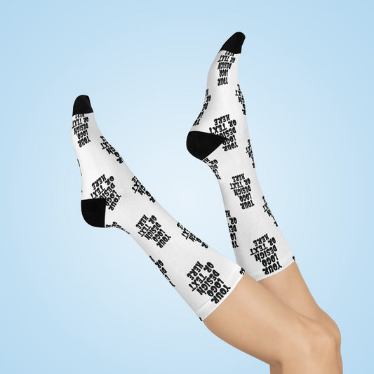 CUSTOM Unisex Crew Socks, Add Logo Text or Design