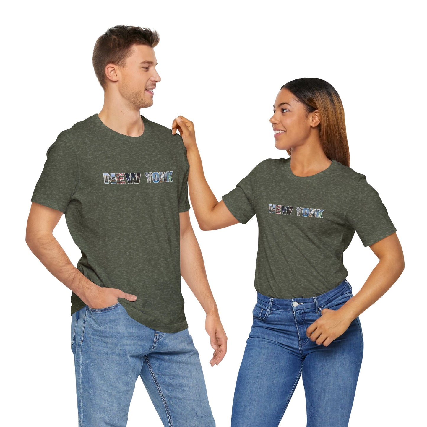 New York City Collage Shirt – Unisex T-Shirt with “NEW YORK” Photo Letter Design