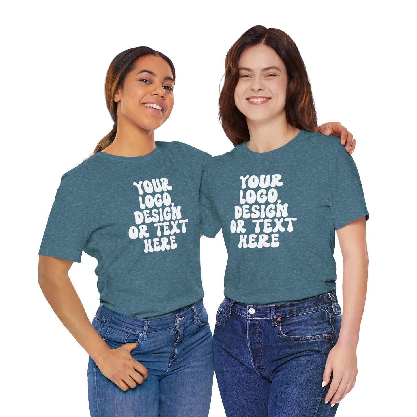 CUSTOM Text, Design or Logo - Unisex T-Shirt (Adult) HEATHER COLORS