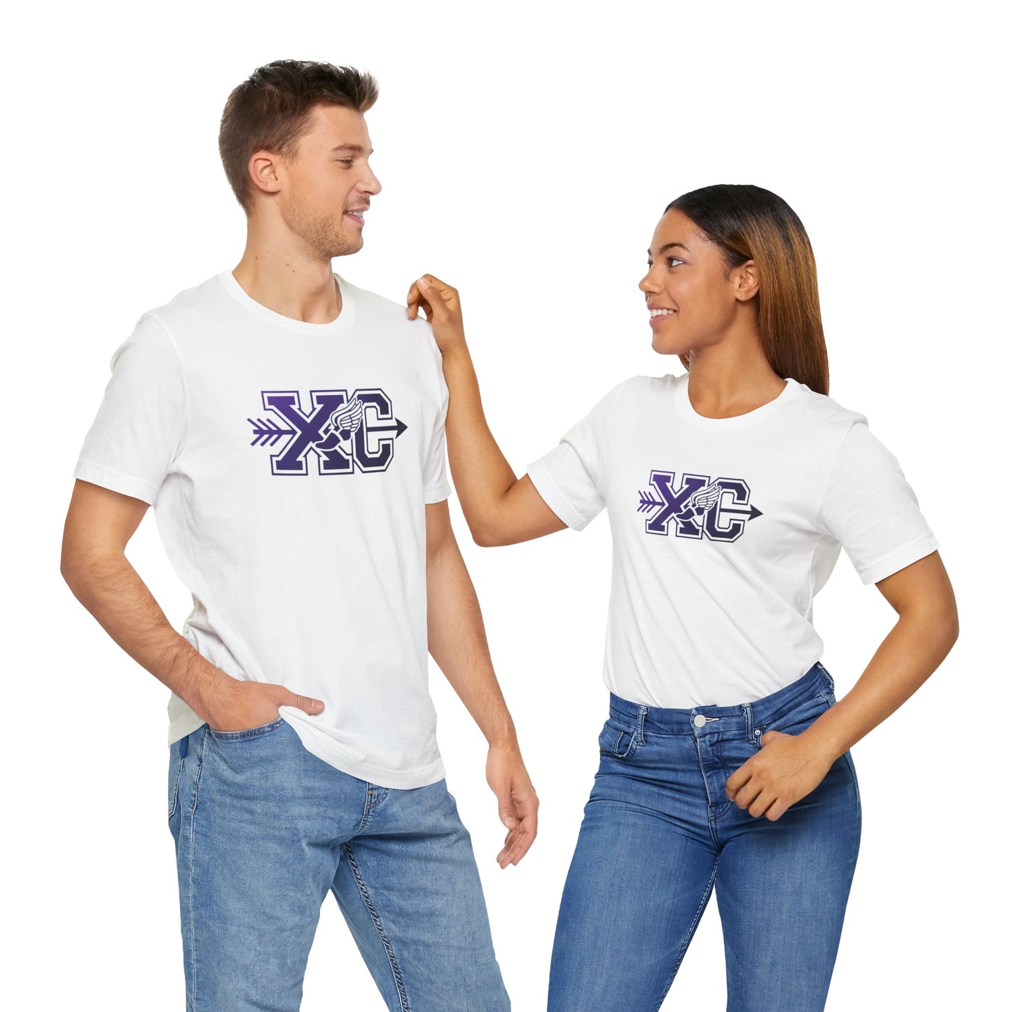 XC Arrow & Winged Sneaker Cross Country T-Shirt with Custom Gradient