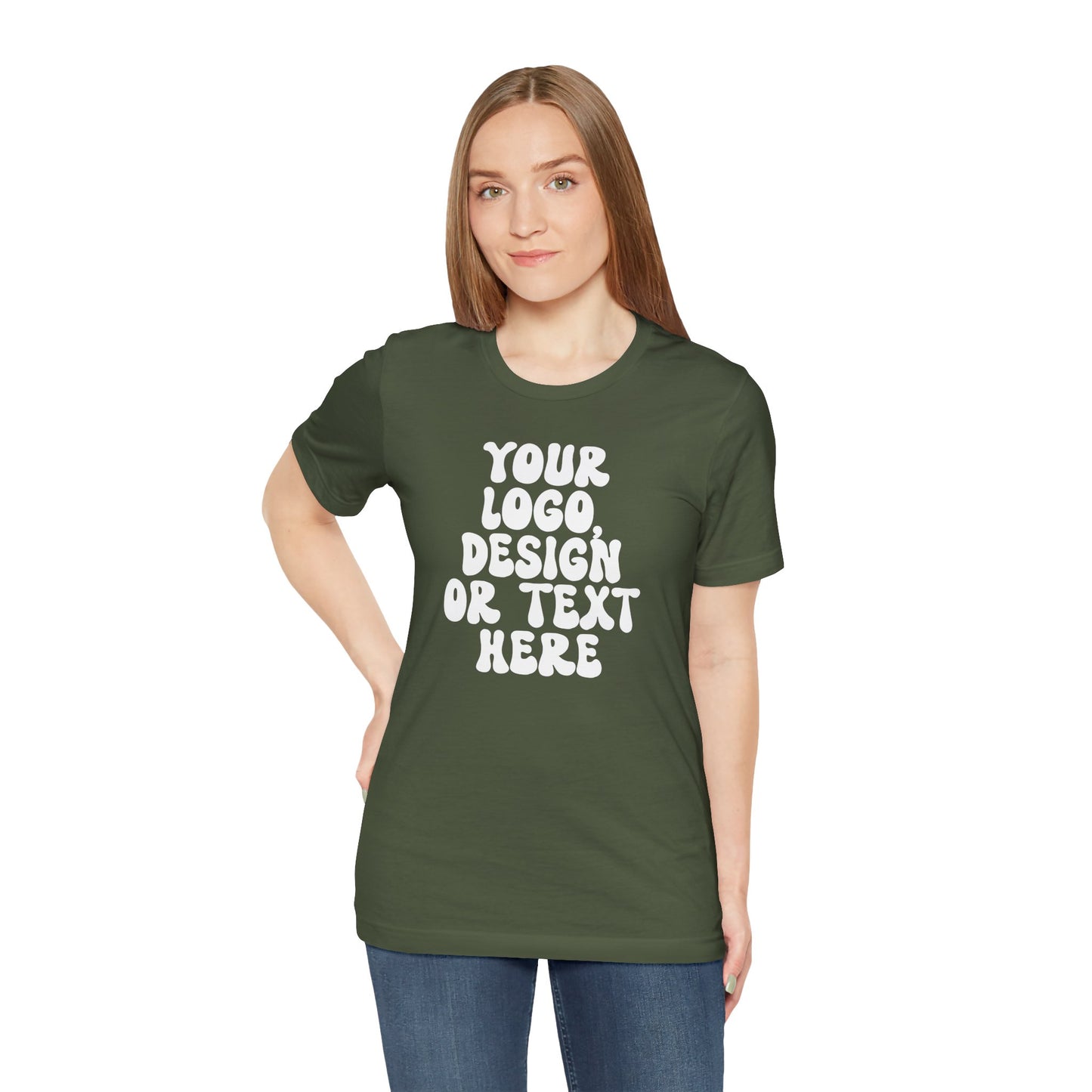 CUSTOM Text, Design or Logo - Unisex T-Shirt (Adult) SOLID COLORS