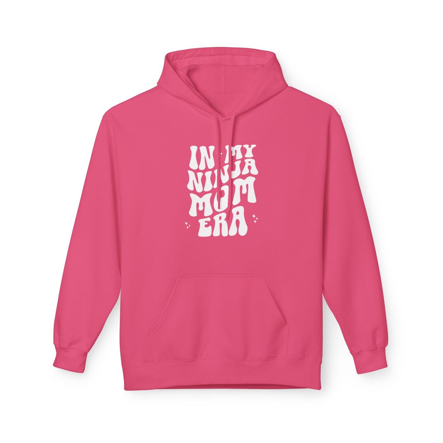 In My Ninja Mom Era Hoodie, Retro Wavy Font, Multiple Hoodie & Text Color Options, Ninja Warrior Mom Sweatshirt