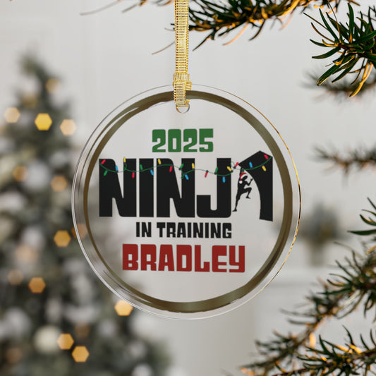 Ninja in Training Christmas Ornament – Holiday Tree Decoration