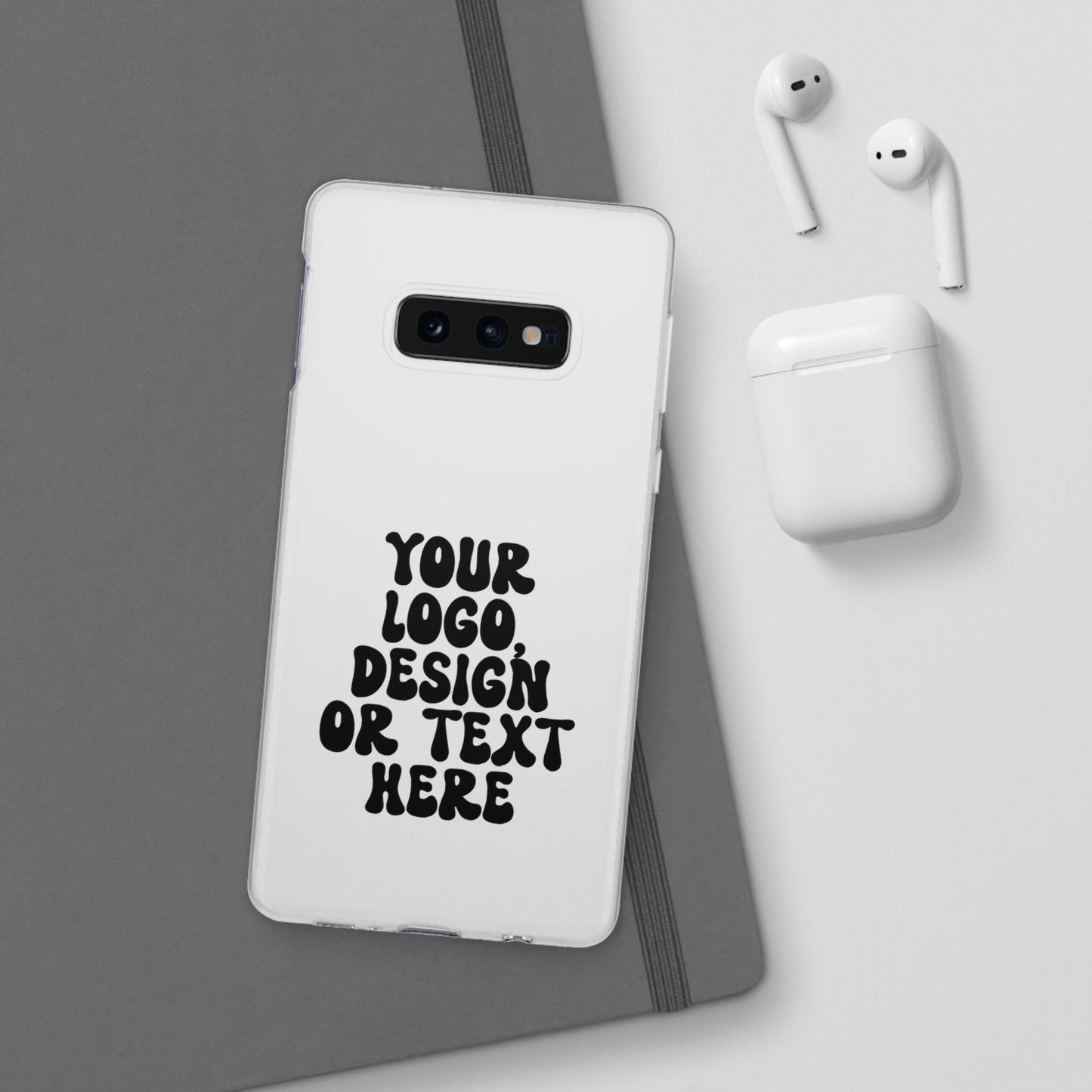 CUSTOM Text, Design or Logo - Flexi Phone Case