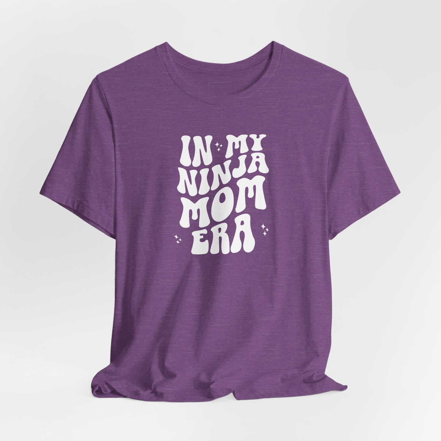 In My Ninja Mom Era T-Shirt, Retro Wavy Font Tee, Multiple Shirt & Text Color Options, Ninja Warrior Mom Shirt