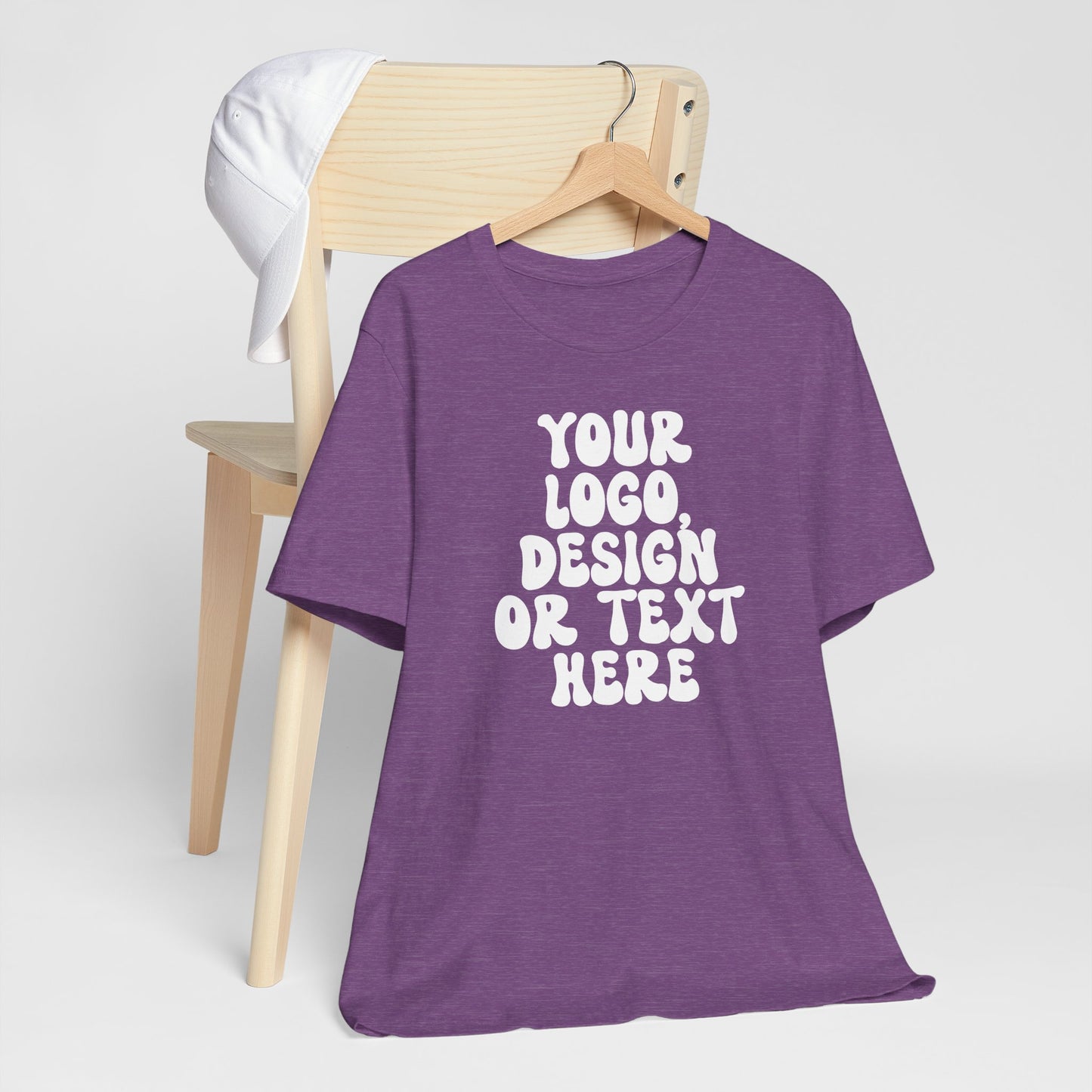 CUSTOM Text, Design or Logo - Unisex T-Shirt (Adult) HEATHER COLORS