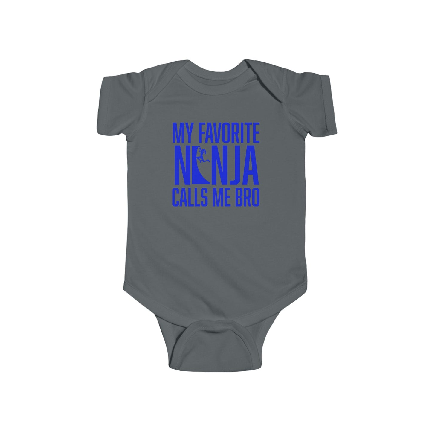 Custom “My Favorite Ninja Calls Me” Baby Onesie – Bro or Sis | Warped Wall Design with Color Options