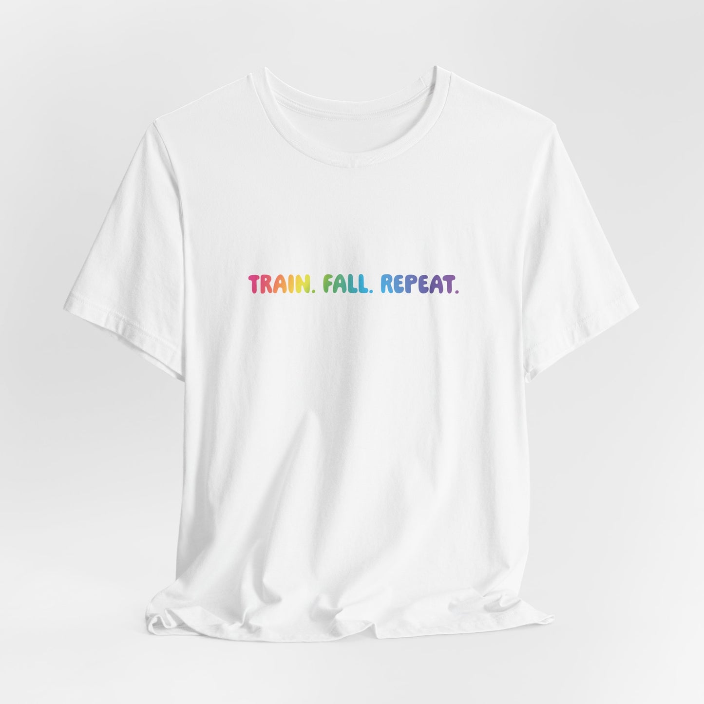 Ninja Warrior TRAIN. FALL. REPEAT. T-Shirt – Optional Gradient Text, Youth & Adult Sizes