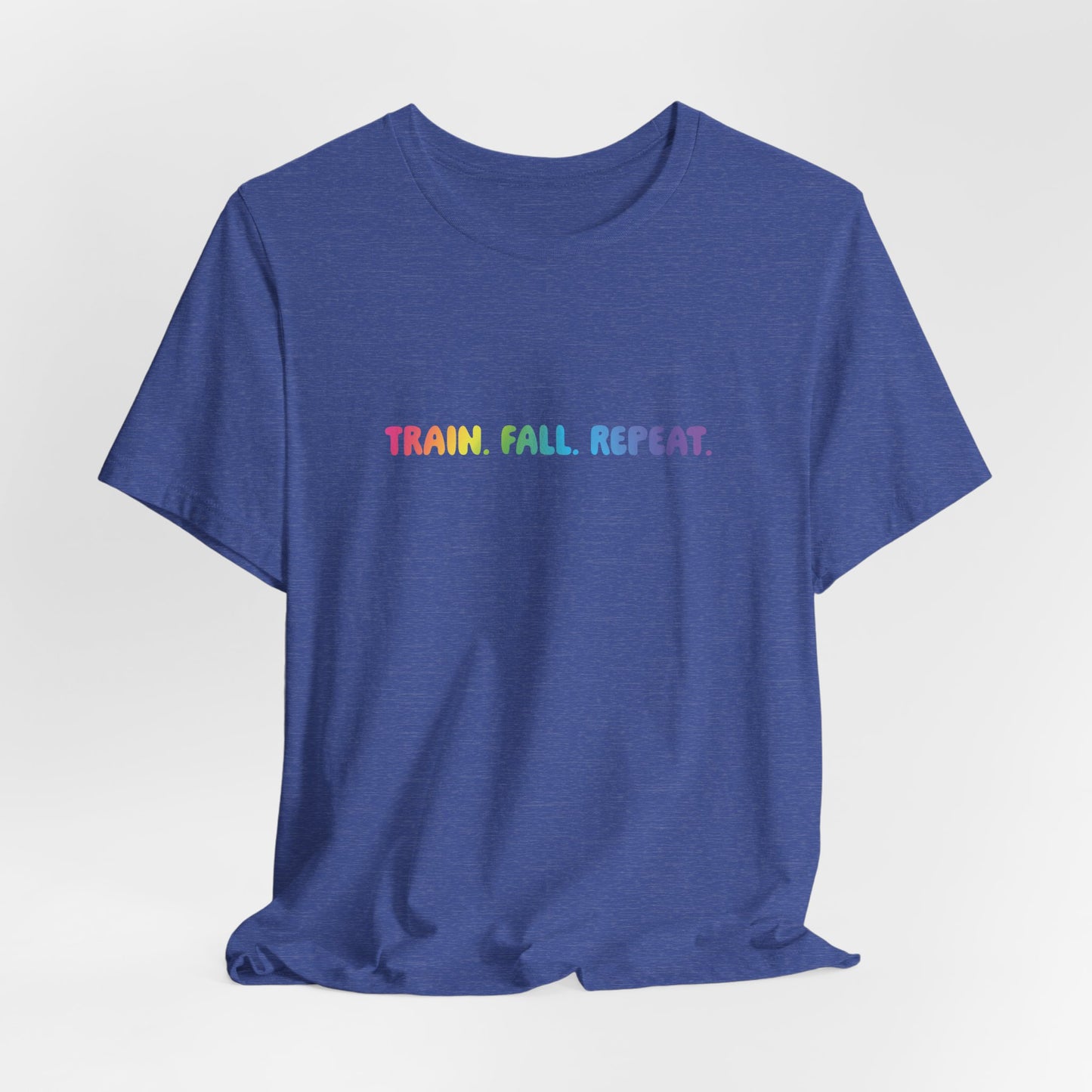 Ninja Warrior TRAIN. FALL. REPEAT. T-Shirt – Optional Gradient Text, Youth & Adult Sizes