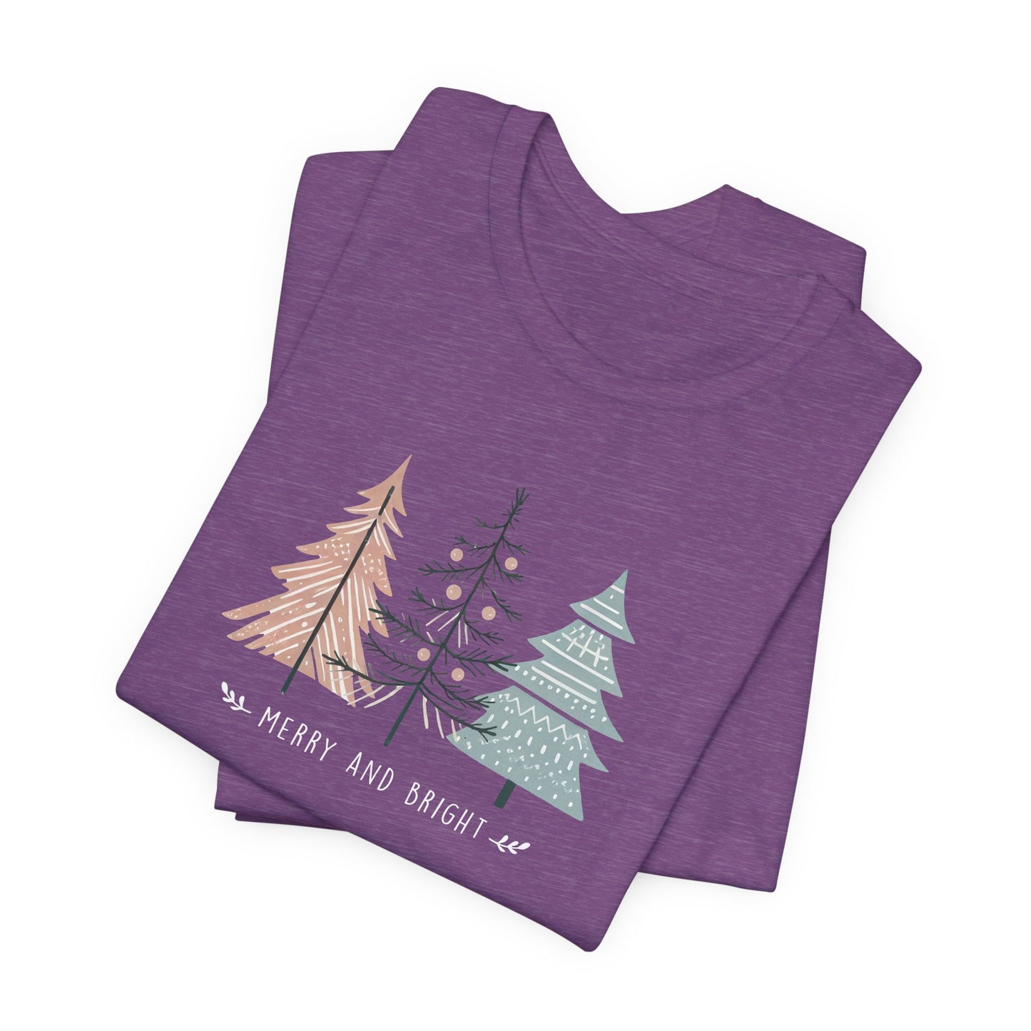 Merry & Bright T-Shirt – Boho Christmas Holiday Tee