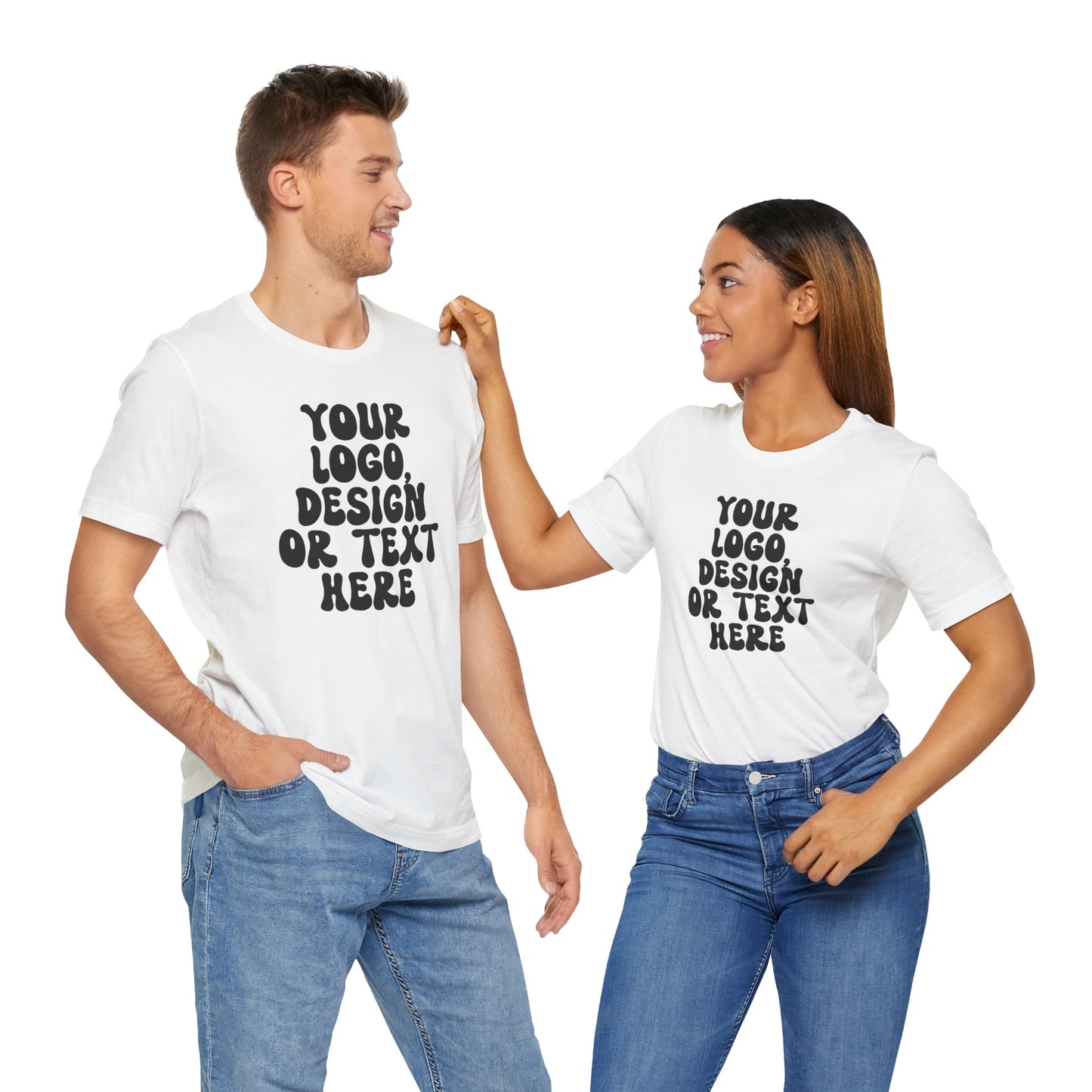 CUSTOM Text, Design or Logo - Unisex T-Shirt (Adult) SOLID COLORS