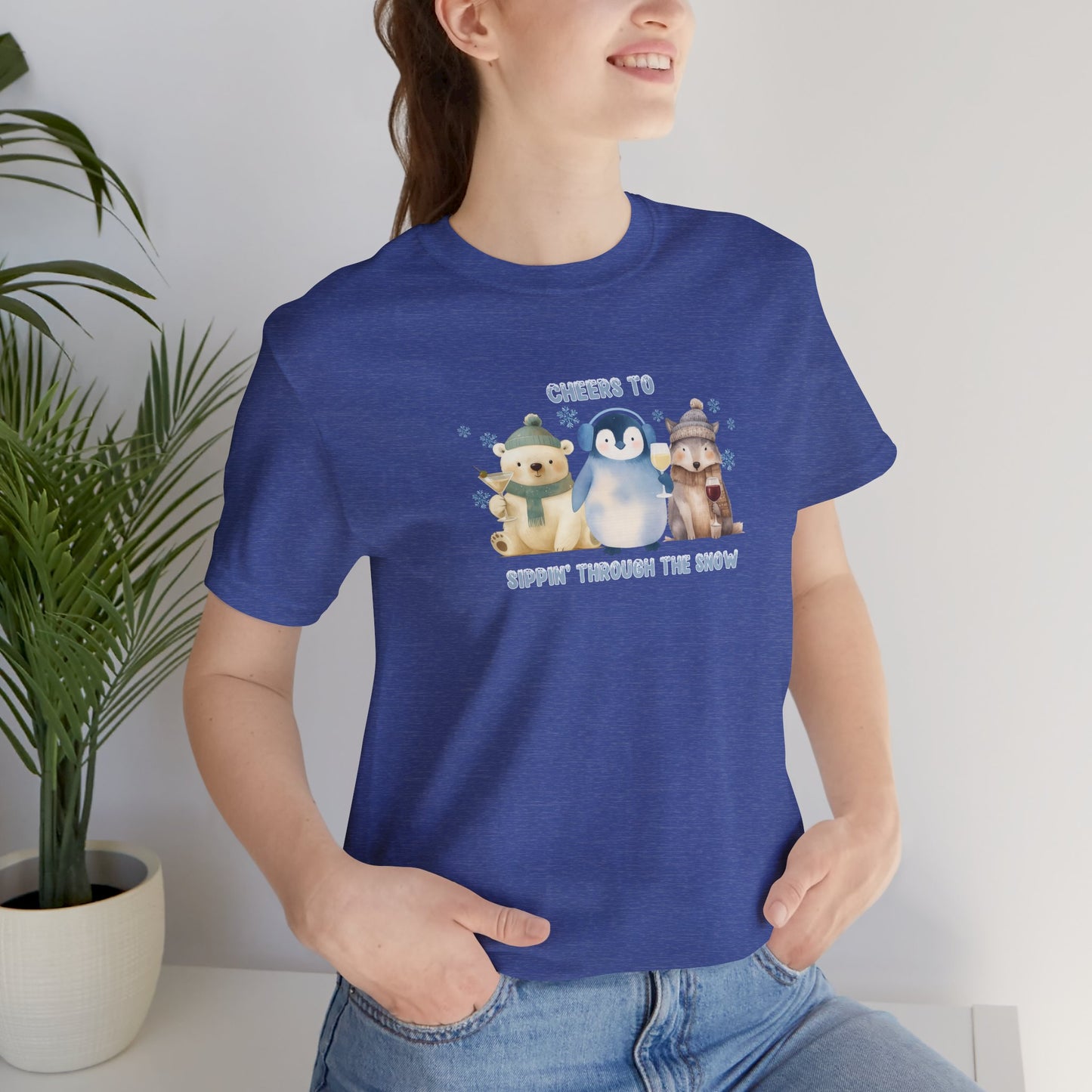 Cheers to Sippin’ Through the Snow | Holiday Snow Animals Shirt