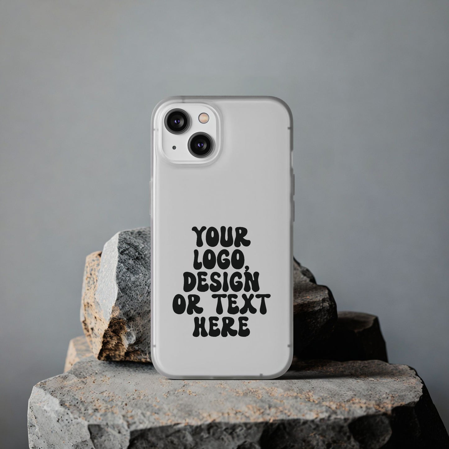 CUSTOM Text, Design or Logo - Flexi Phone Case