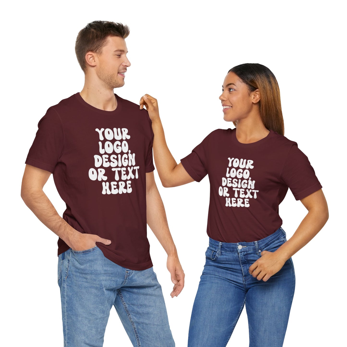 CUSTOM Text, Design or Logo - Unisex T-Shirt (Adult) SOLID COLORS