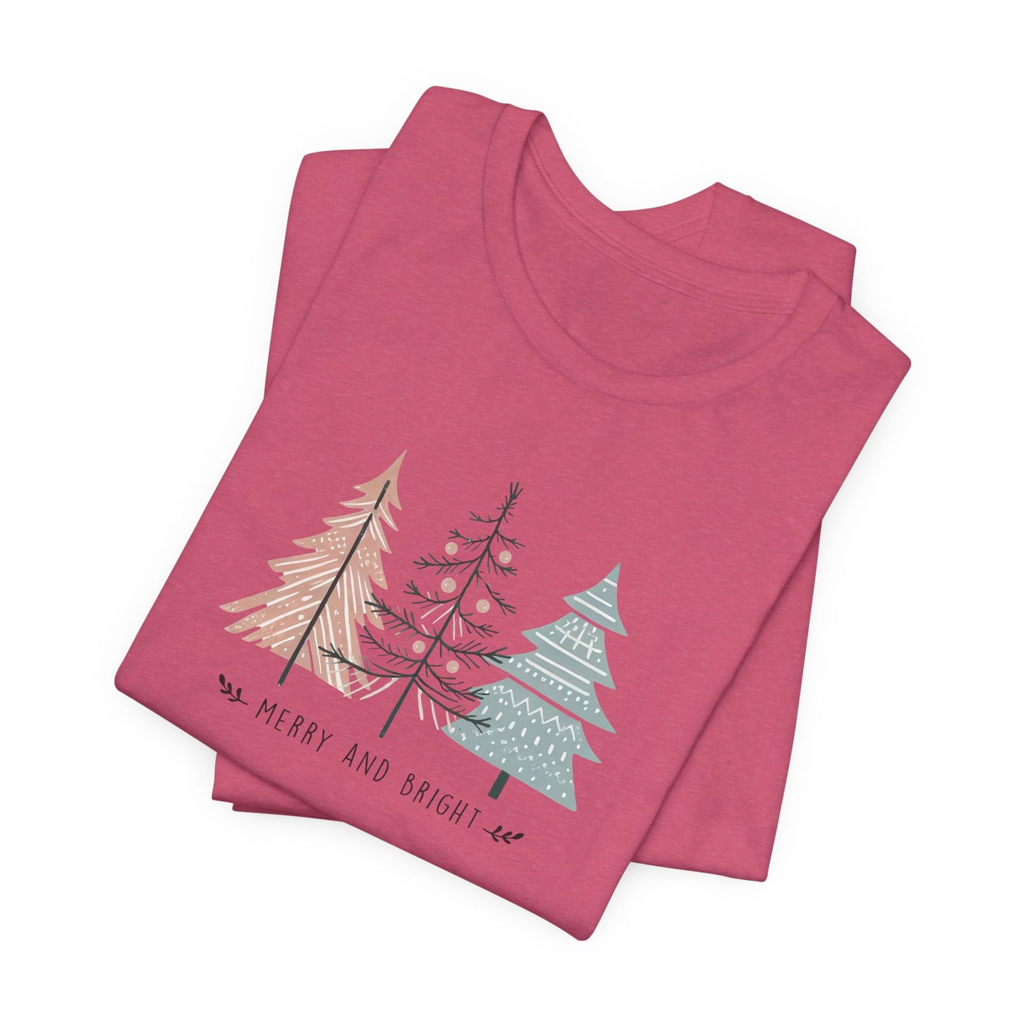 Merry & Bright T-Shirt – Boho Christmas Holiday Tee