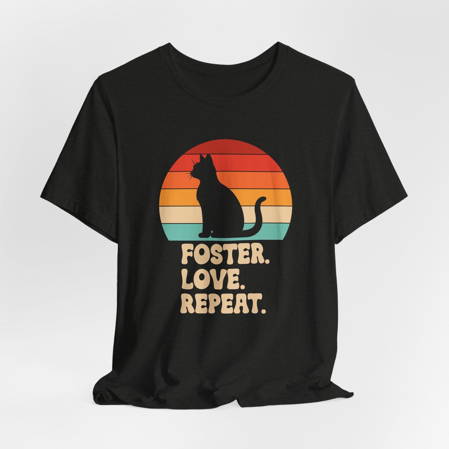 Retro Sunset Animal Rescue T-Shirt – Cat, Dog & Paw Print Designs