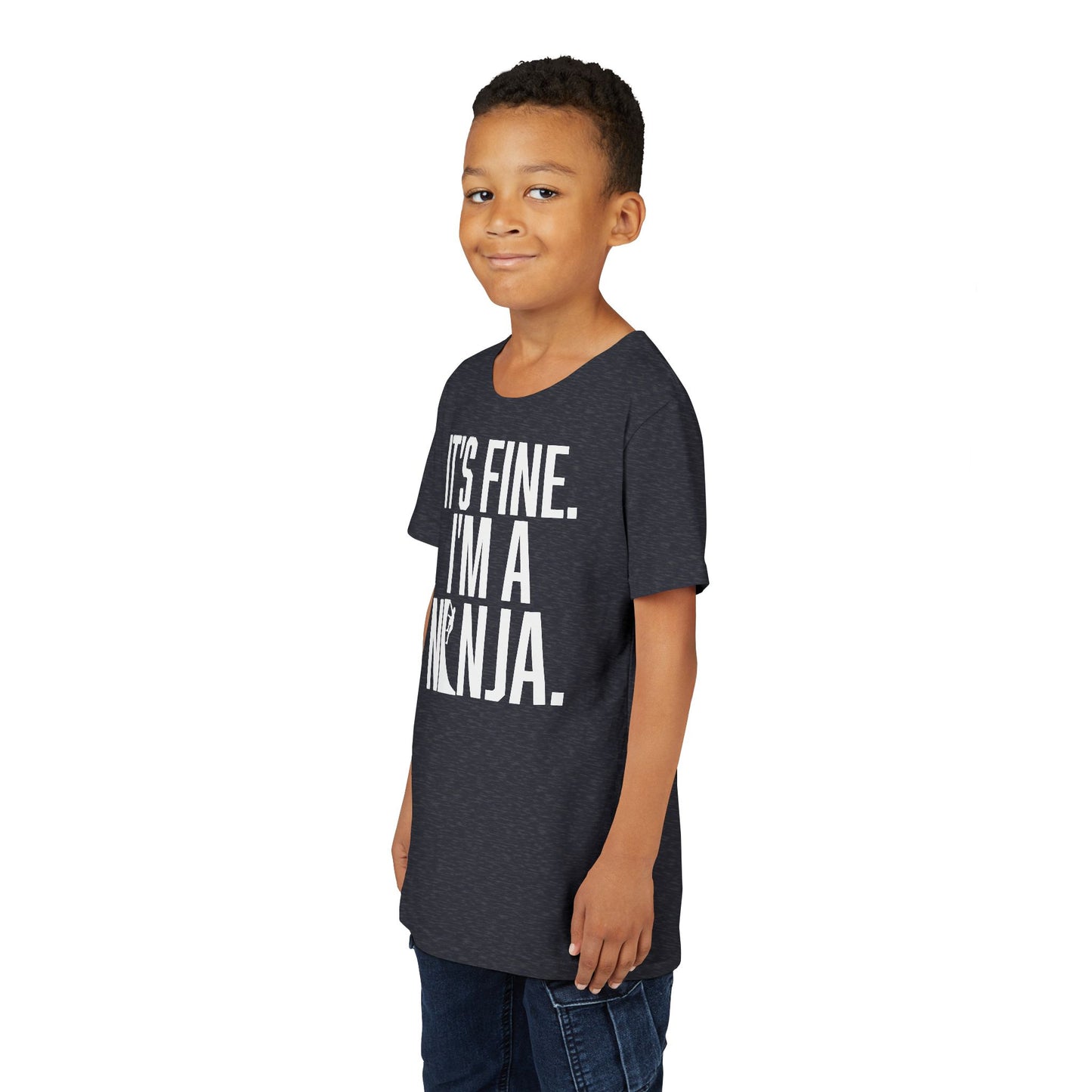 Youth Ninja T-Shirt – “It’s Fine, I’m a Ninja” Funny Athlete Shirt