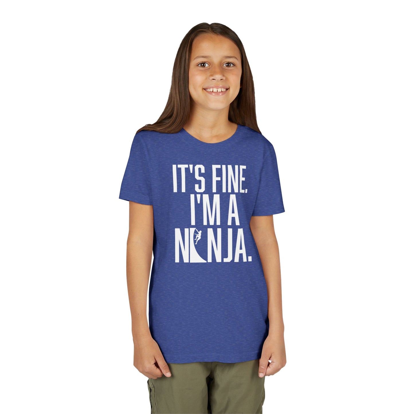 Youth Ninja T-Shirt – “It’s Fine, I’m a Ninja” Funny Athlete Shirt