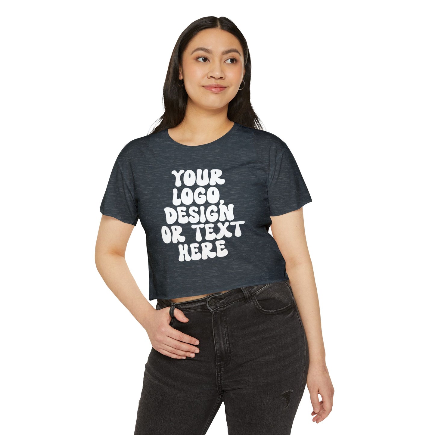 Custom Women’s Crop T-Shirt – Add Your Text, Design, or Logo