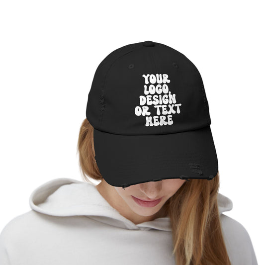 Custom Distressed Baseball Cap – Unisex Printed Hat