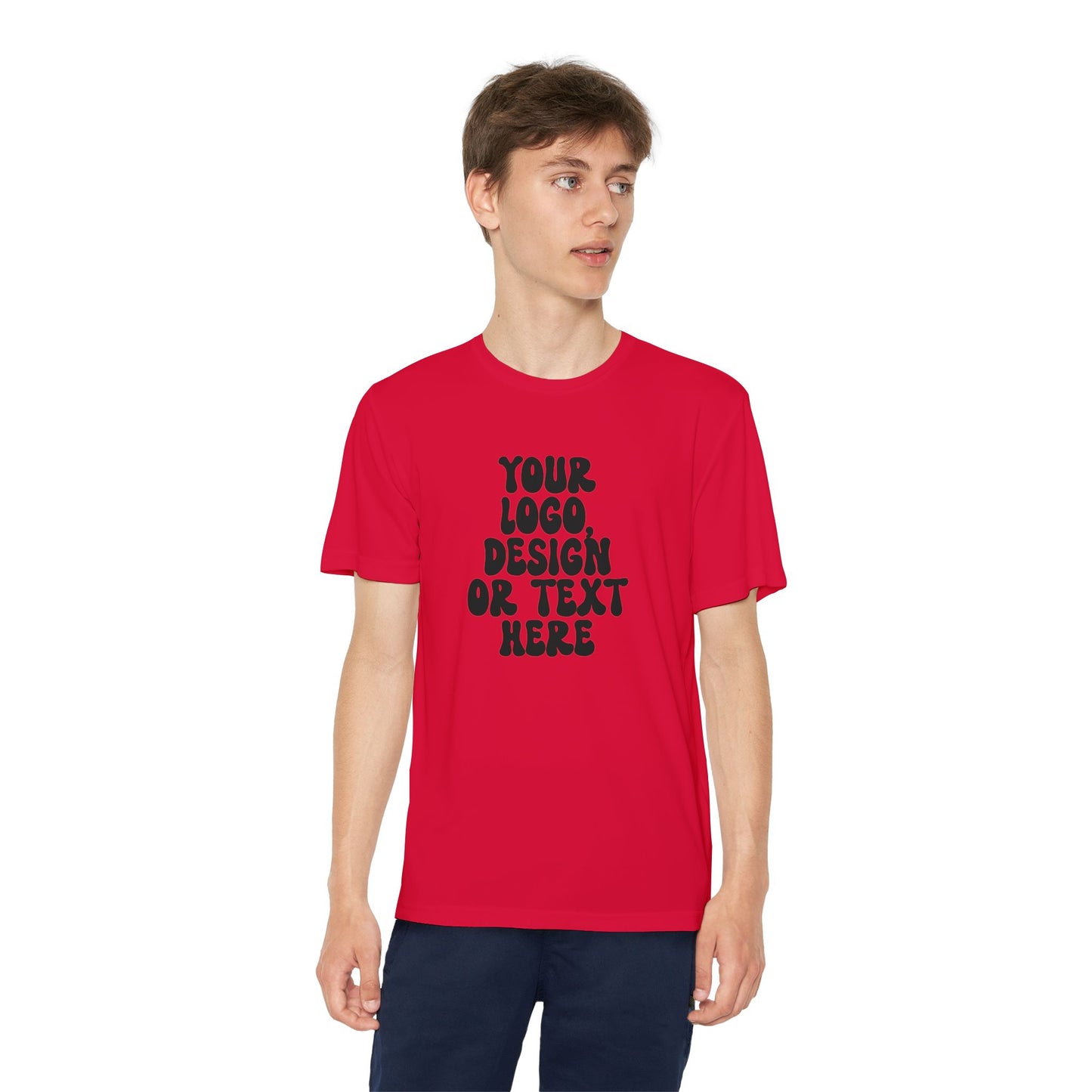 CUSTOM Text, Design or Logo -  Sport-Tek Moisture Wicking Competitor Tee (Youth)