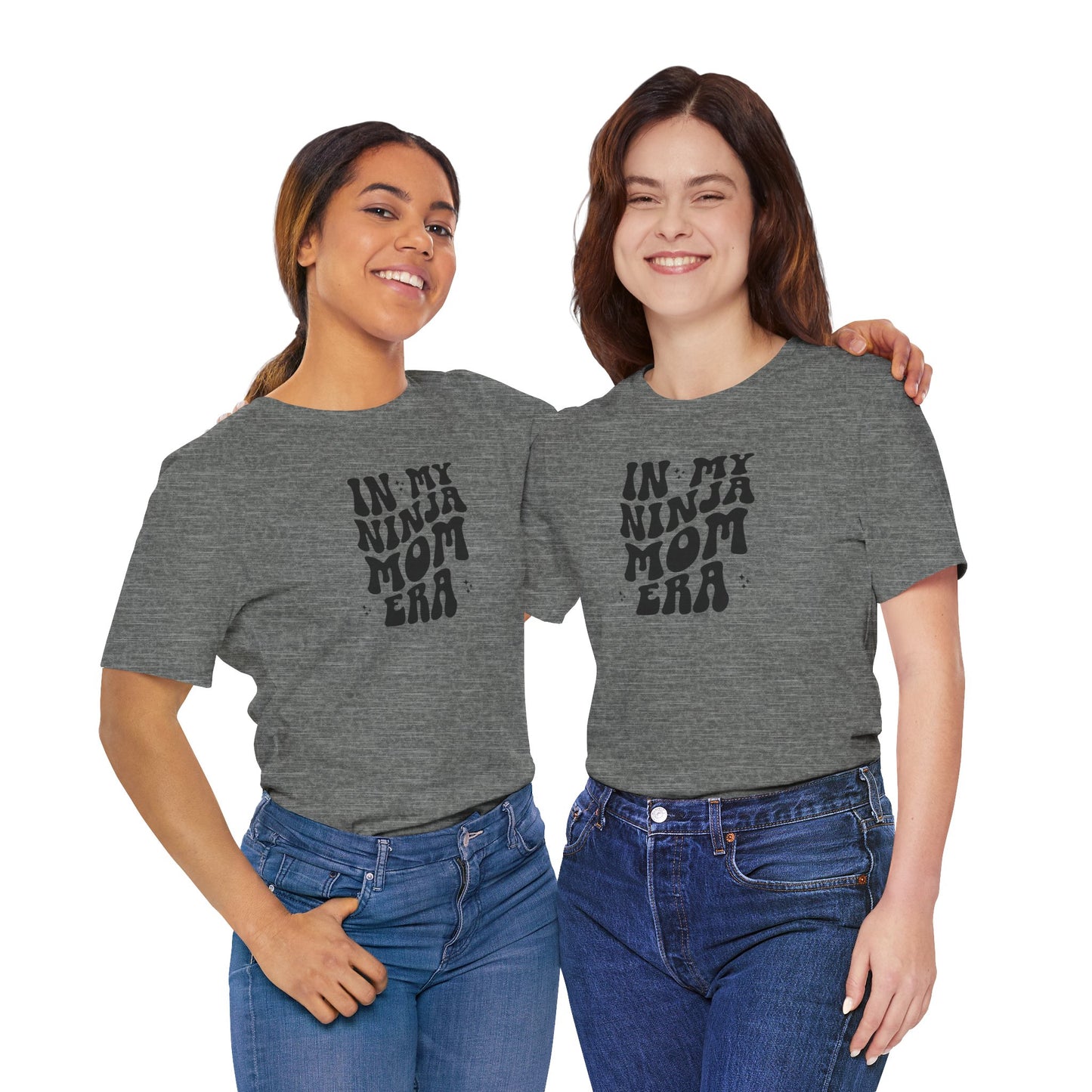 In My Ninja Mom Era T-Shirt, Retro Wavy Font Tee, Multiple Shirt & Text Color Options, Ninja Warrior Mom Shirt
